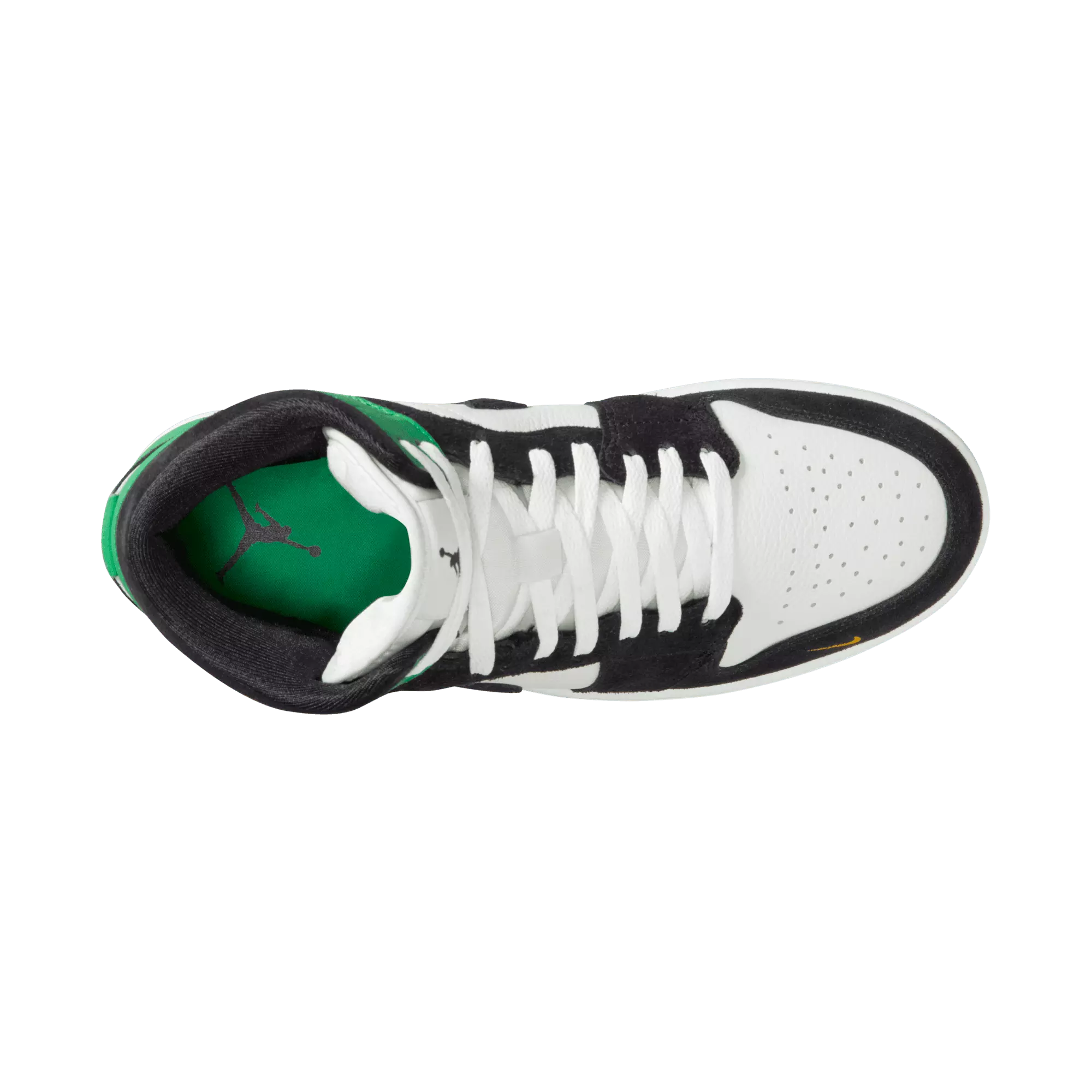 Jordan 1 Mid SE "Summit White/Black/Lucky Green" Men's Shoe - WHITE/BLACK/GREEN