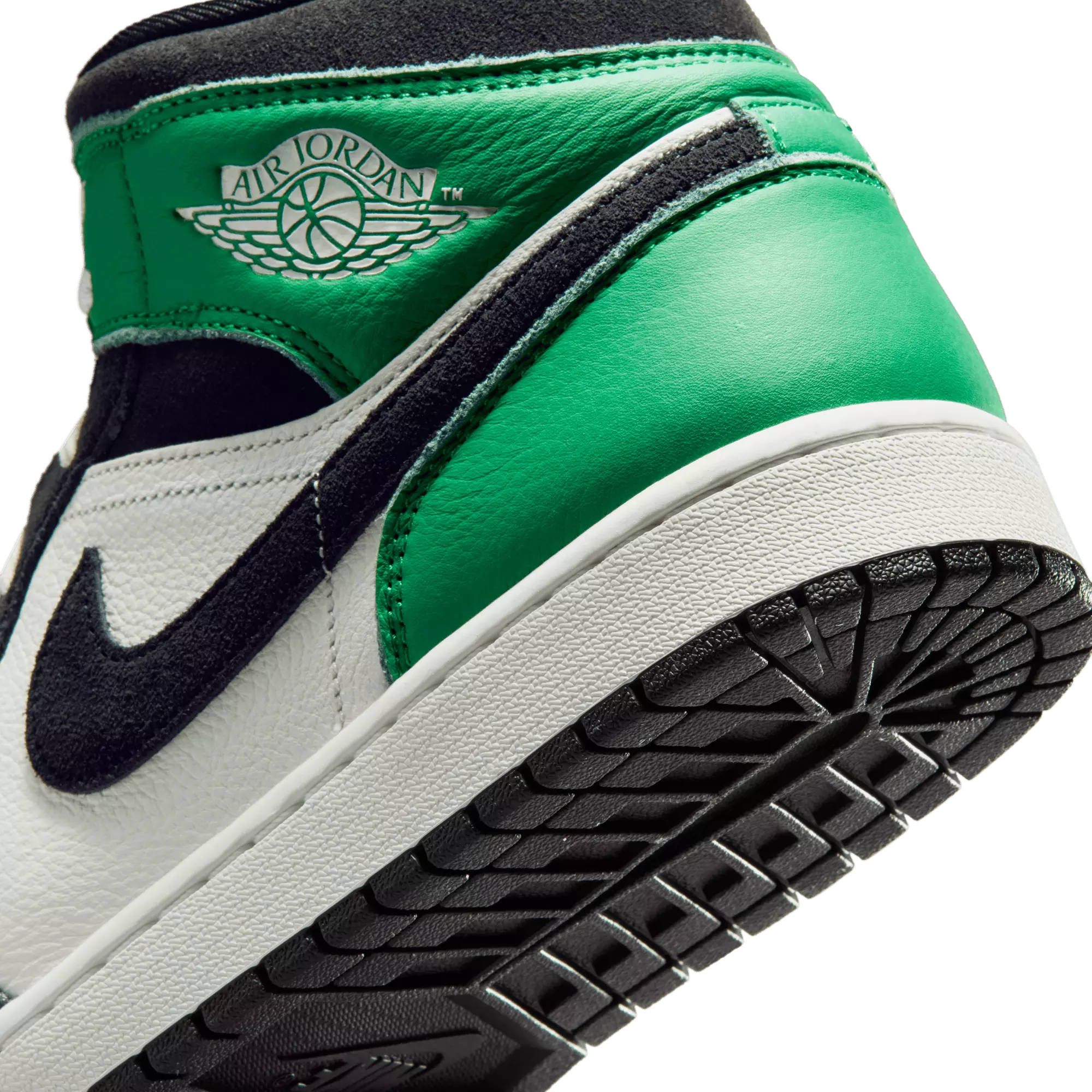 Jordan 1 Mid SE "Summit White/Black/Lucky Green" Men's Shoe - WHITE/BLACK/GREEN