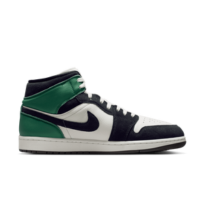 Jordan 1 Mid SE "Summit White/Black/Lucky Green" Men's Shoe