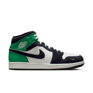 Jordan 1 Mid SE "Summit White/Black/Lucky Green" Men's Shoe