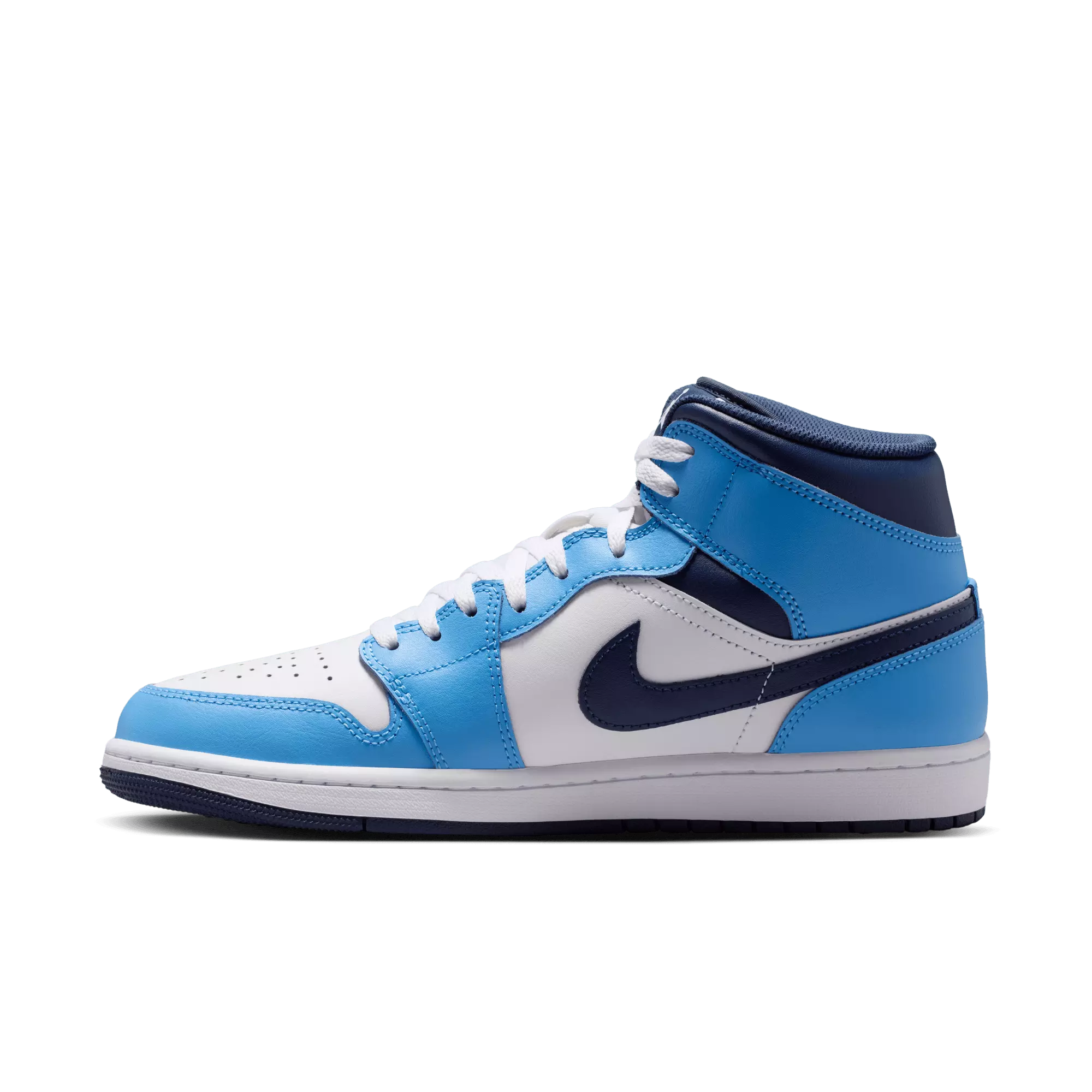 Jordan 1 Mid "University Blue/Midnight Navy/White" Men's Shoe - NAVY/BLUE