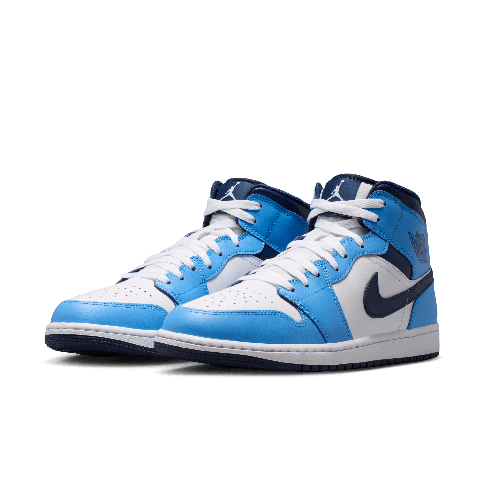 Jordan 1 Mid "University Blue/Midnight Navy/White" Men's Shoe - NAVY/BLUE Thumbnail View 5