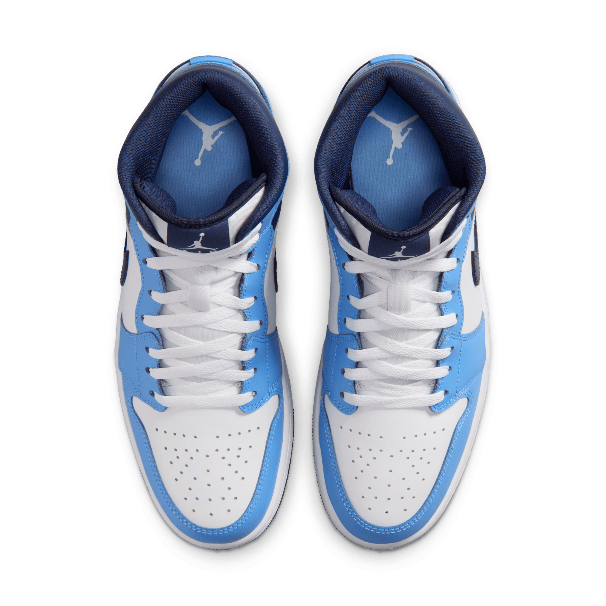 Jordan 1 Mid "University Blue/Midnight Navy/White" Men's Shoe - NAVY/BLUE Thumbnail View 6