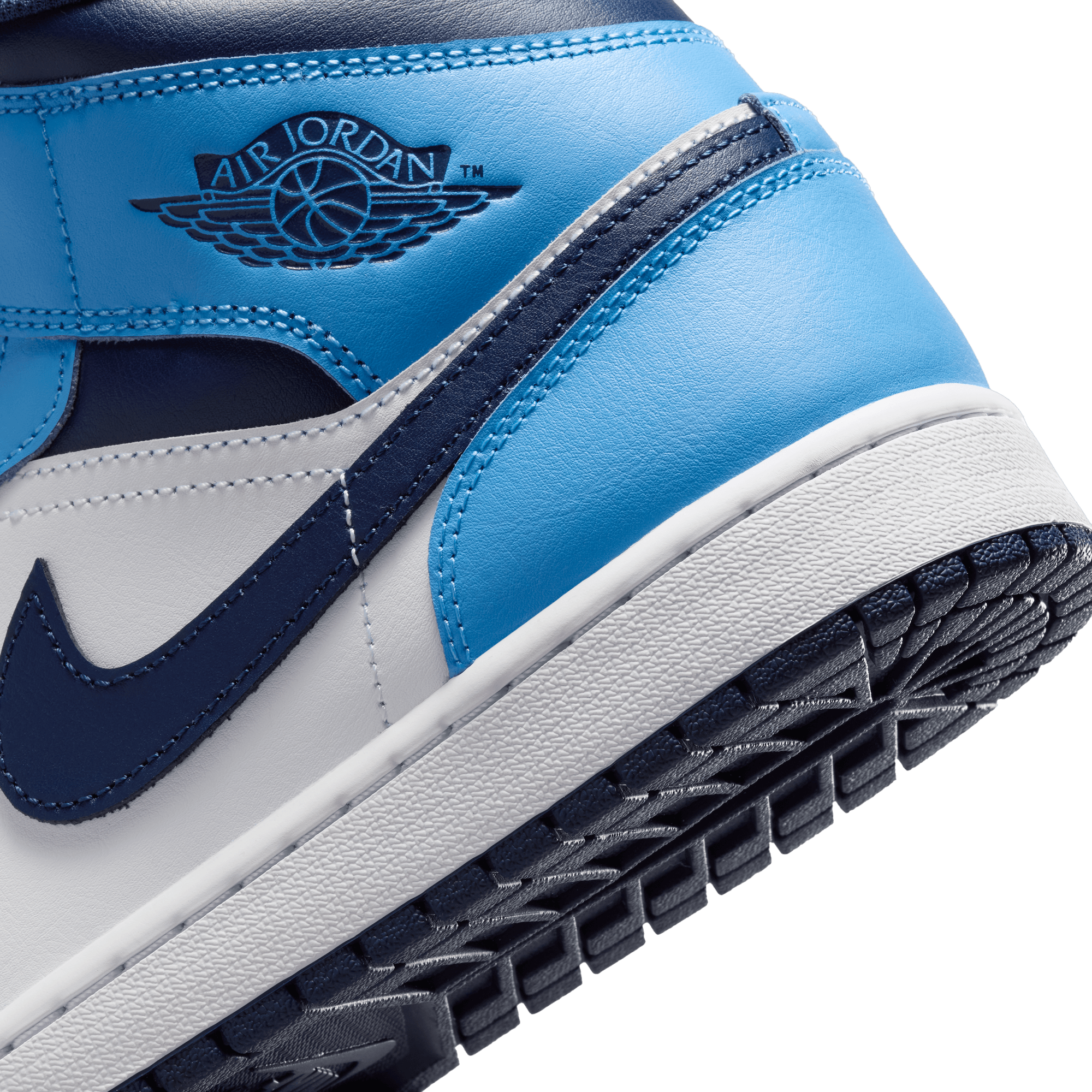 Jordan 1 Mid "University Blue/Midnight Navy/White" Men's Shoe - NAVY/BLUE Thumbnail View 11