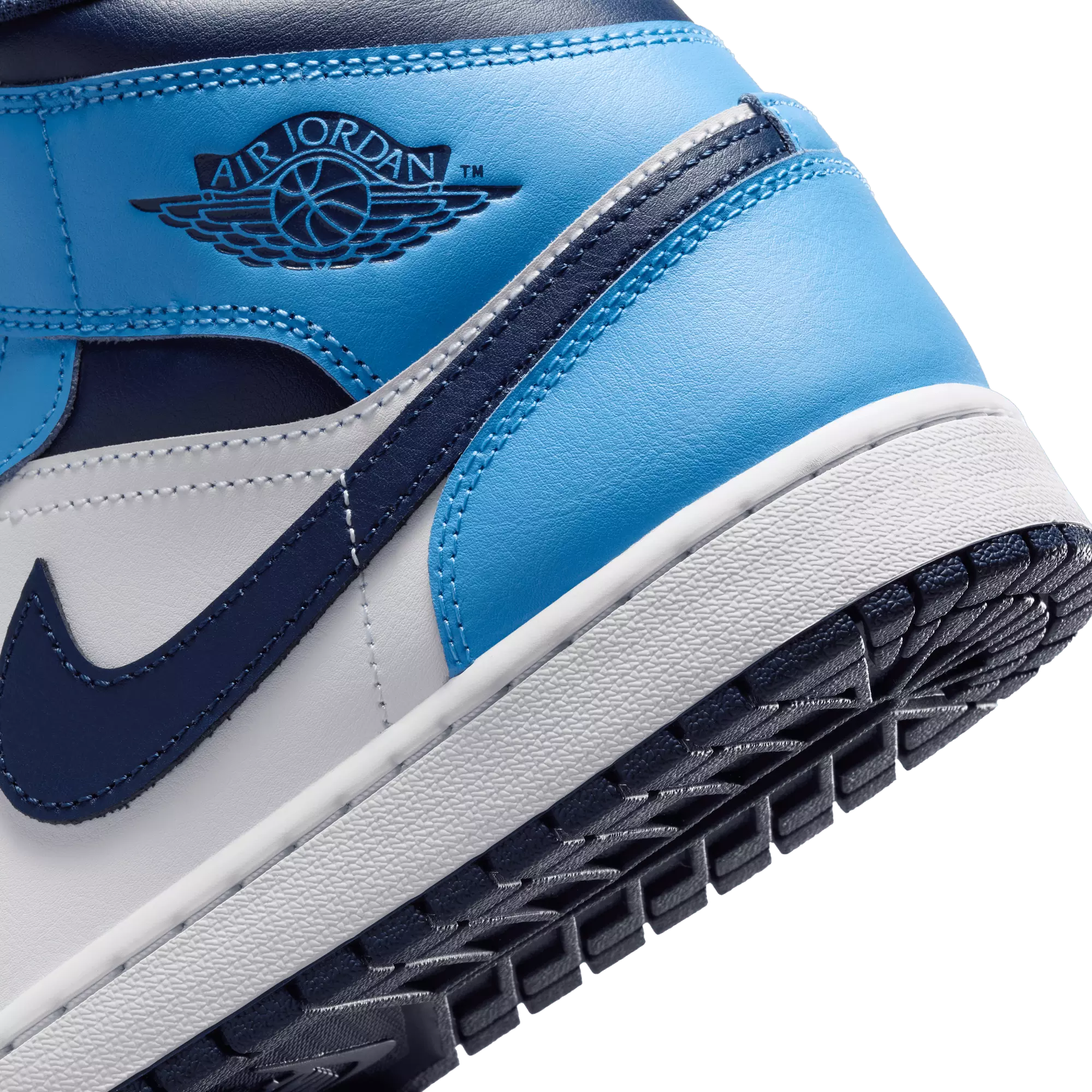 Jordan 1 Mid "University Blue/Midnight Navy/White" Men's Shoe - NAVY/BLUE