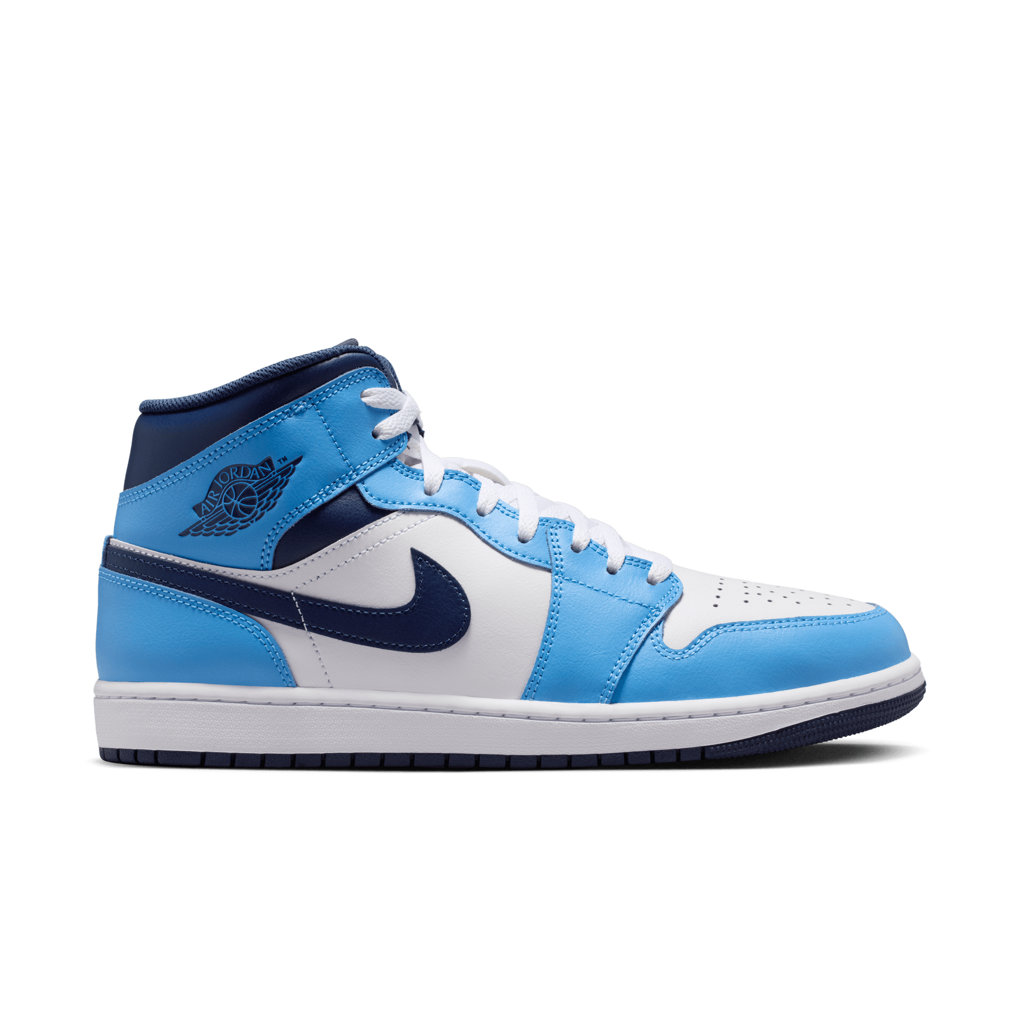 Jordan 1 Mid "University Blue/Midnight Navy/White" Men's Shoe - NAVY/BLUE Thumbnail View 1