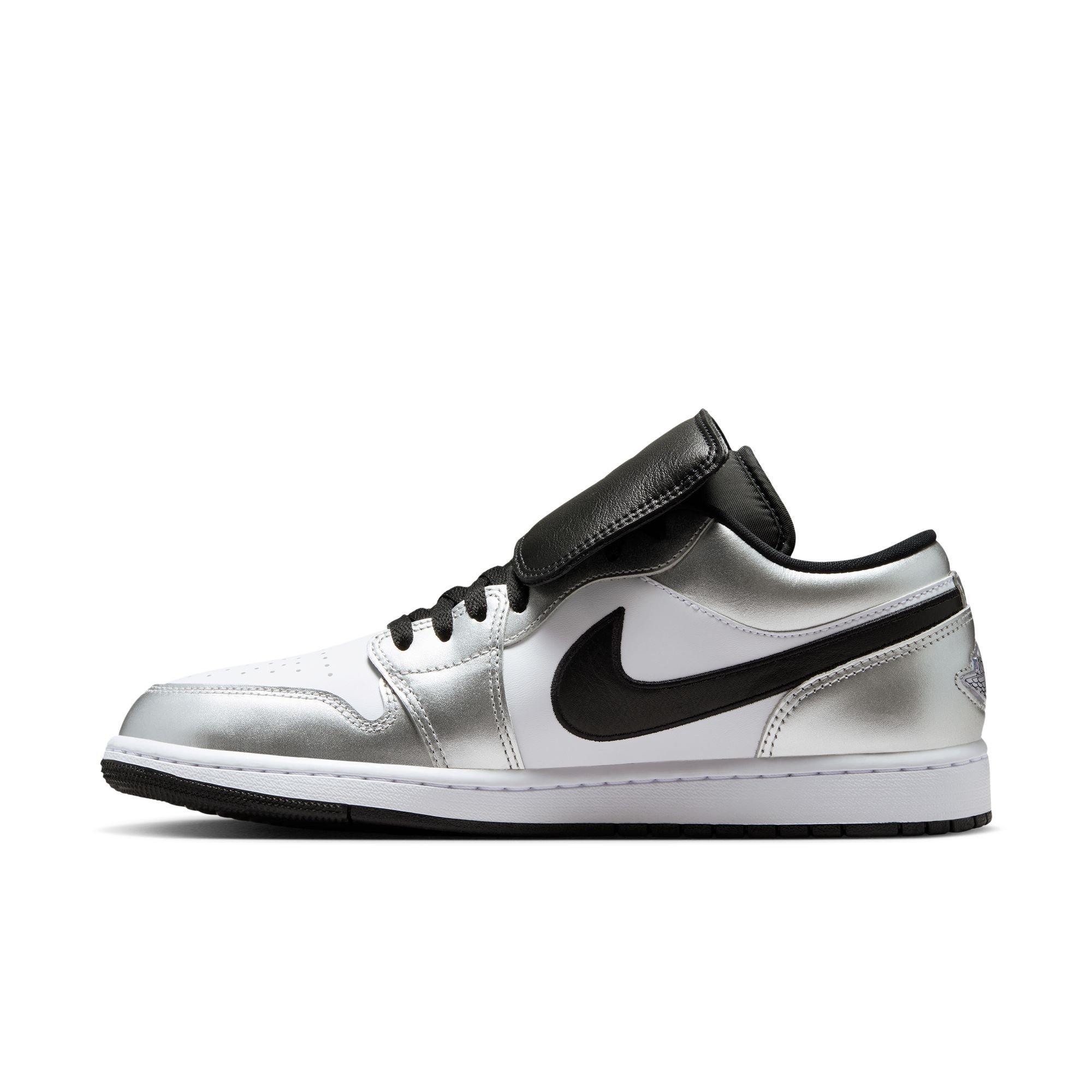Jordan 1 Low SE "White/Black/Metallic Silver" Men's Shoe - WHITE/BLACK/SILVER Thumbnail View 4