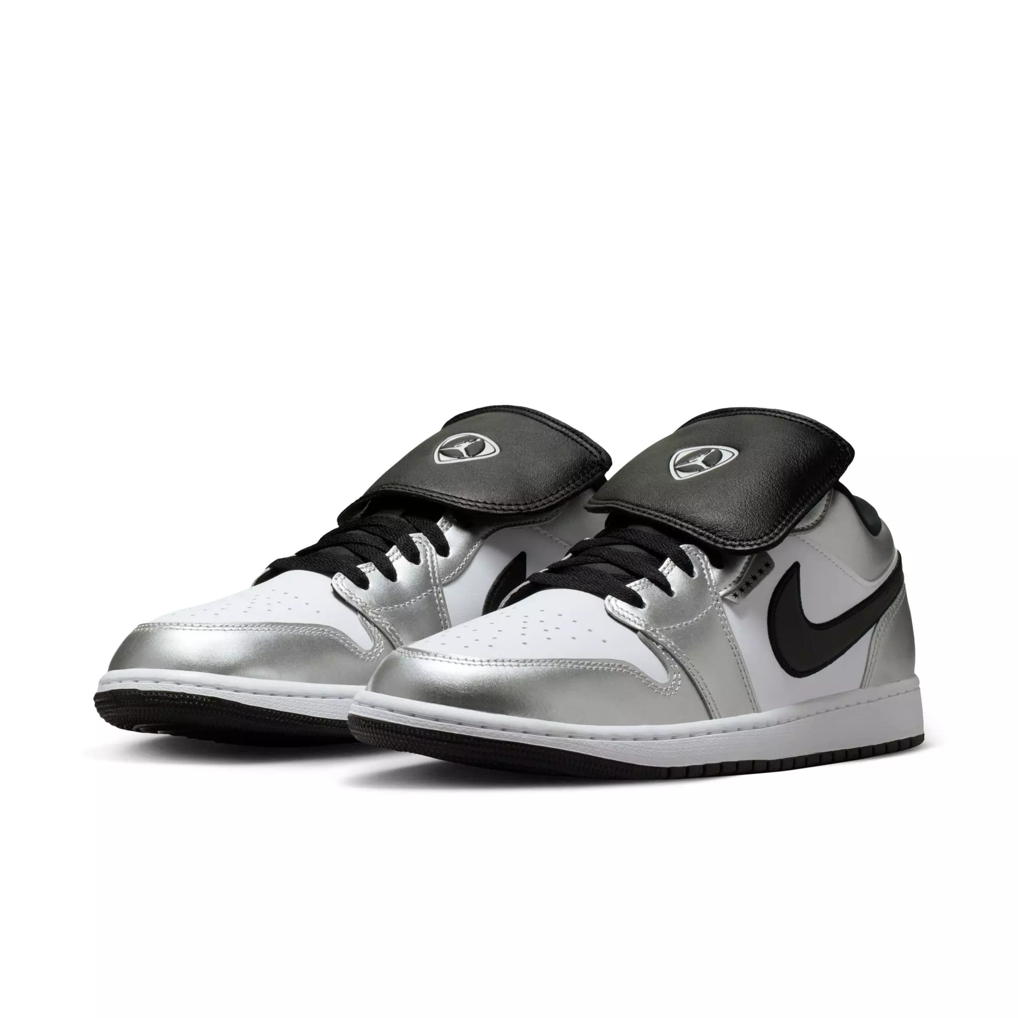 Jordan 1 Low SE "White/Black/Metallic Silver" Men's Shoe - WHITE/BLACK/SILVER