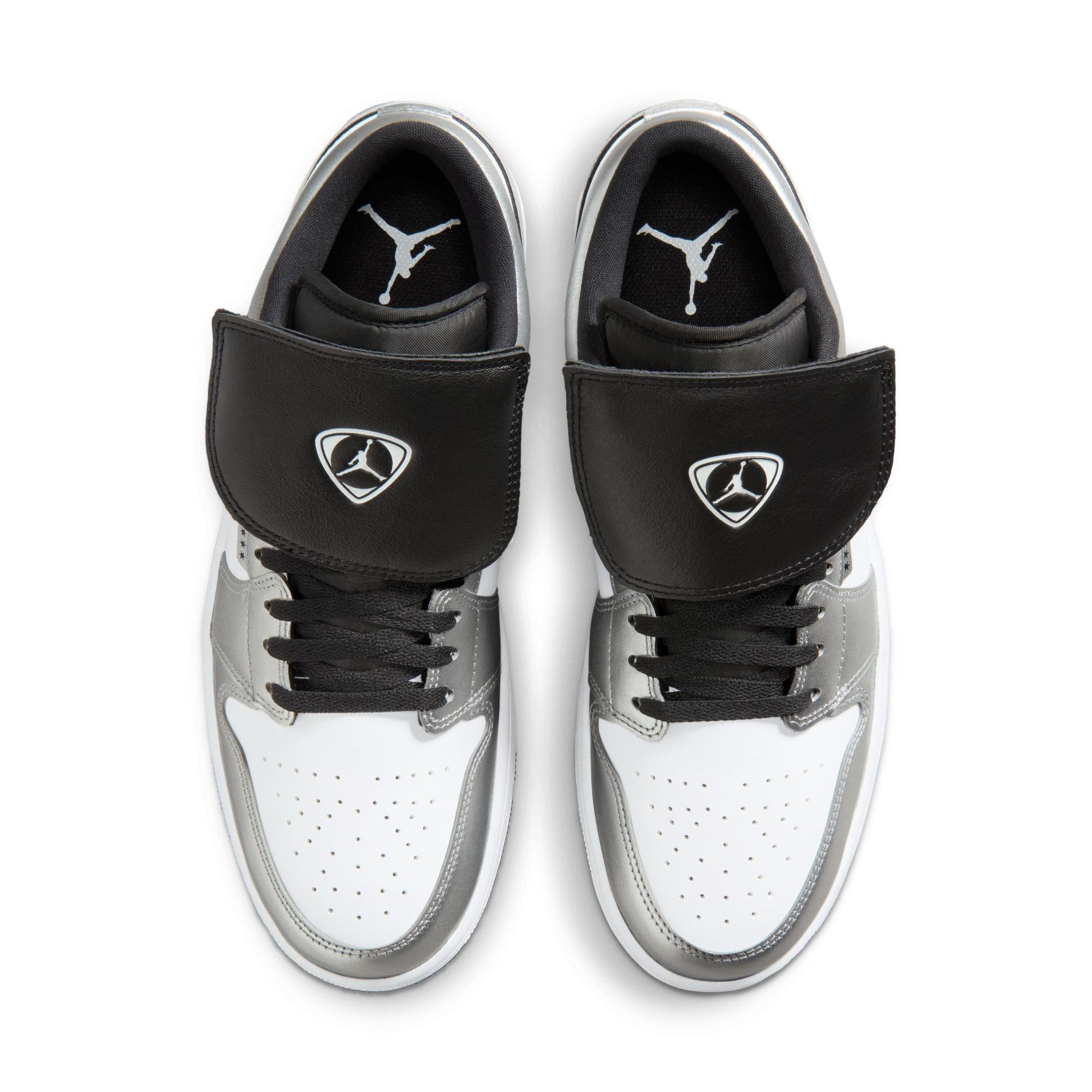 Jordan 1 Low SE "White/Black/Metallic Silver" Men's Shoe - WHITE/BLACK/SILVER Thumbnail View 6