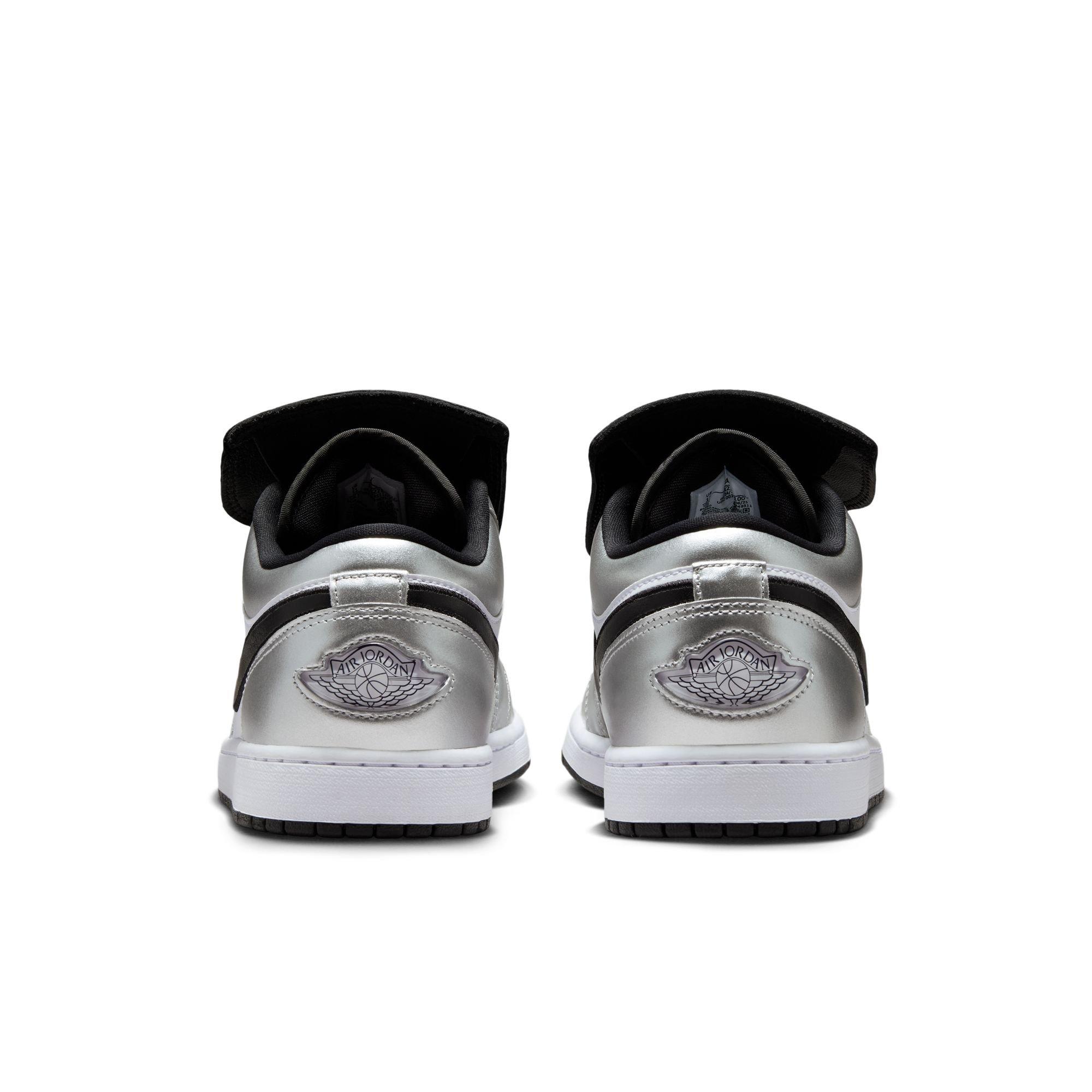 Jordan 1 Low SE "White/Black/Metallic Silver" Men's Shoe - WHITE/BLACK/SILVER Thumbnail View 7