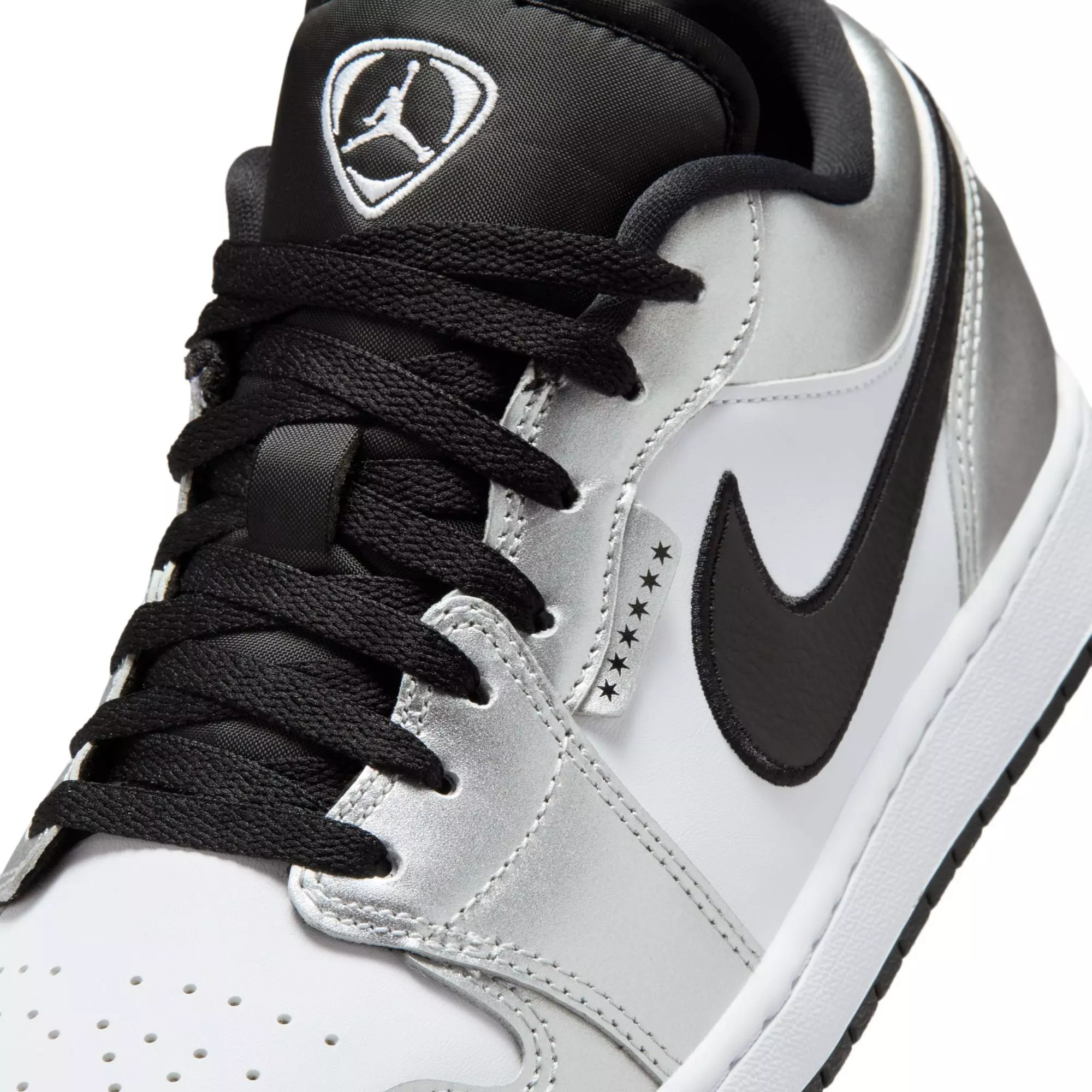 Jordan 1 Low SE "White/Black/Metallic Silver" Men's Shoe - WHITE/BLACK/SILVER
