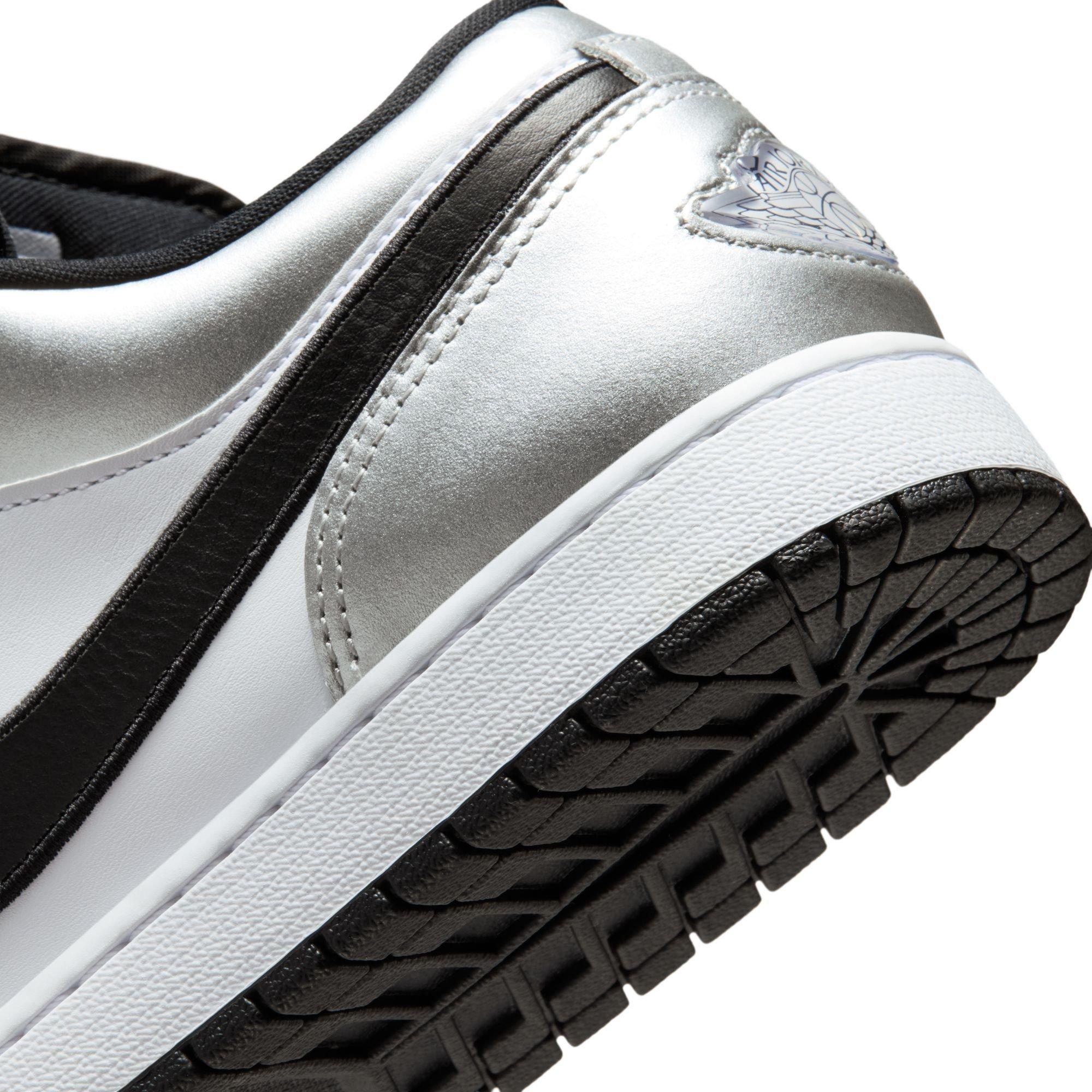 Jordan 1 Low SE "White/Black/Metallic Silver" Men's Shoe - WHITE/BLACK/SILVER Thumbnail View 11
