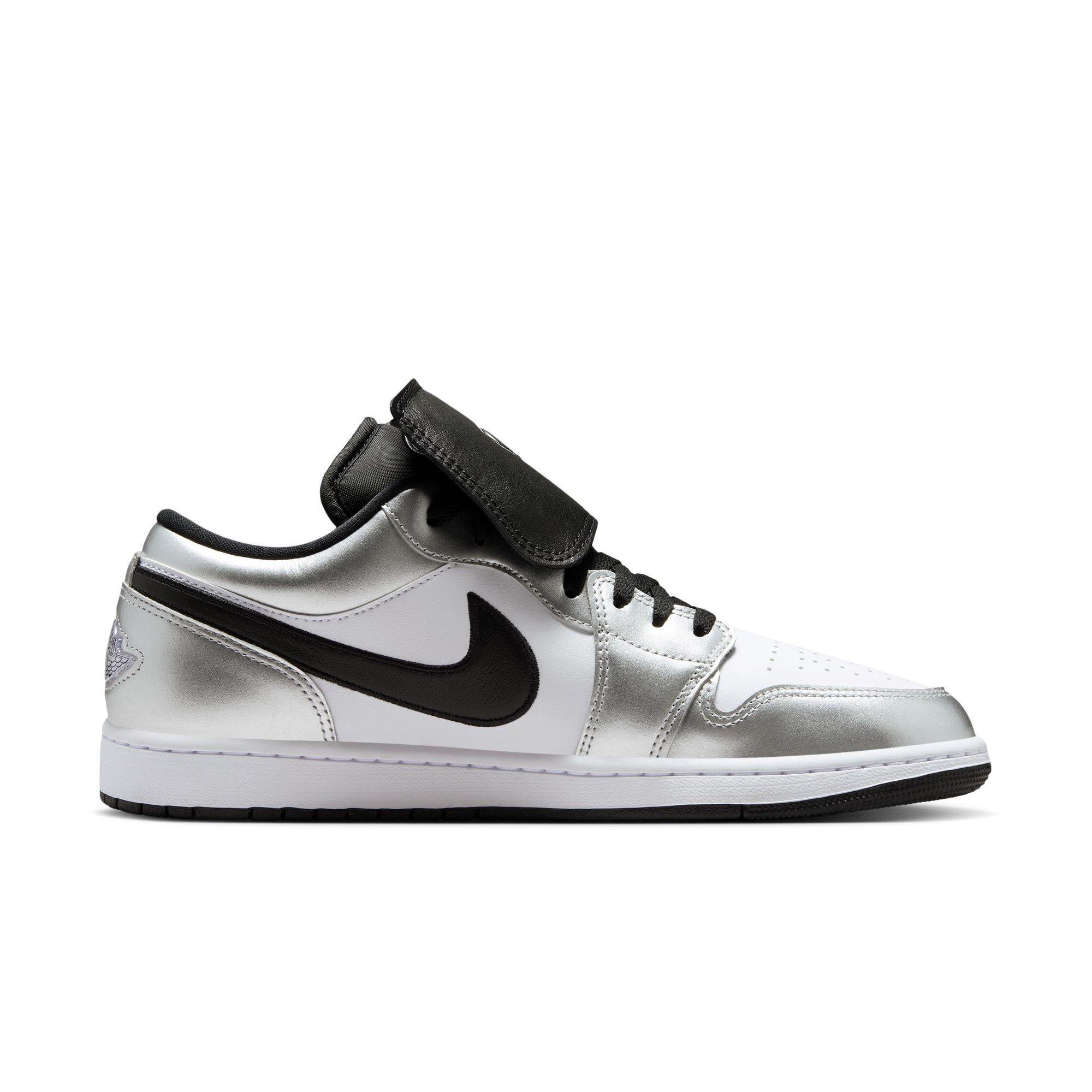 Jordan 1 Low SE "White/Black/Metallic Silver" Men's Shoe - WHITE/BLACK/SILVER Thumbnail View 2
