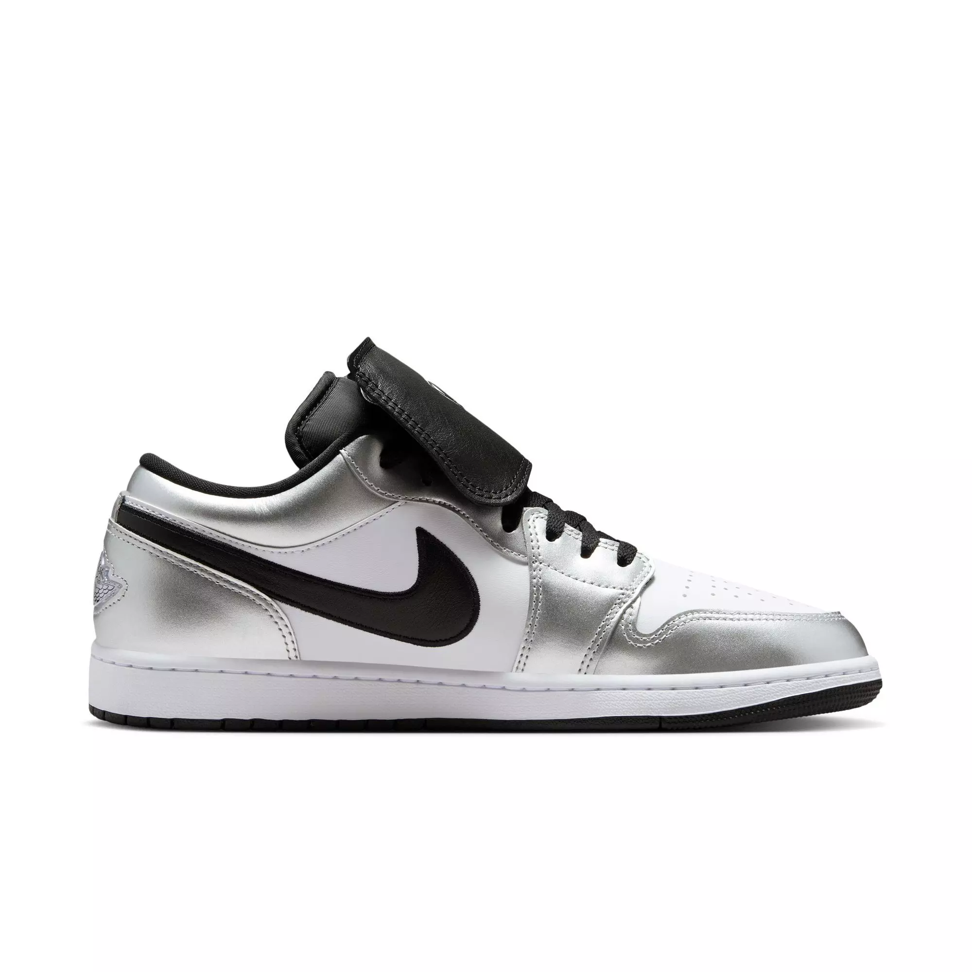 Jordan 1 Low SE "White/Black/Metallic Silver" Men's Shoe - WHITE/BLACK/SILVER