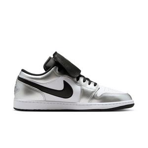 Jordan 1 Low SE "White/Black/Metallic Silver" Men's Shoe