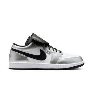 Jordan 1 Low SE "White/Black/Metallic Silver" Men's Shoe