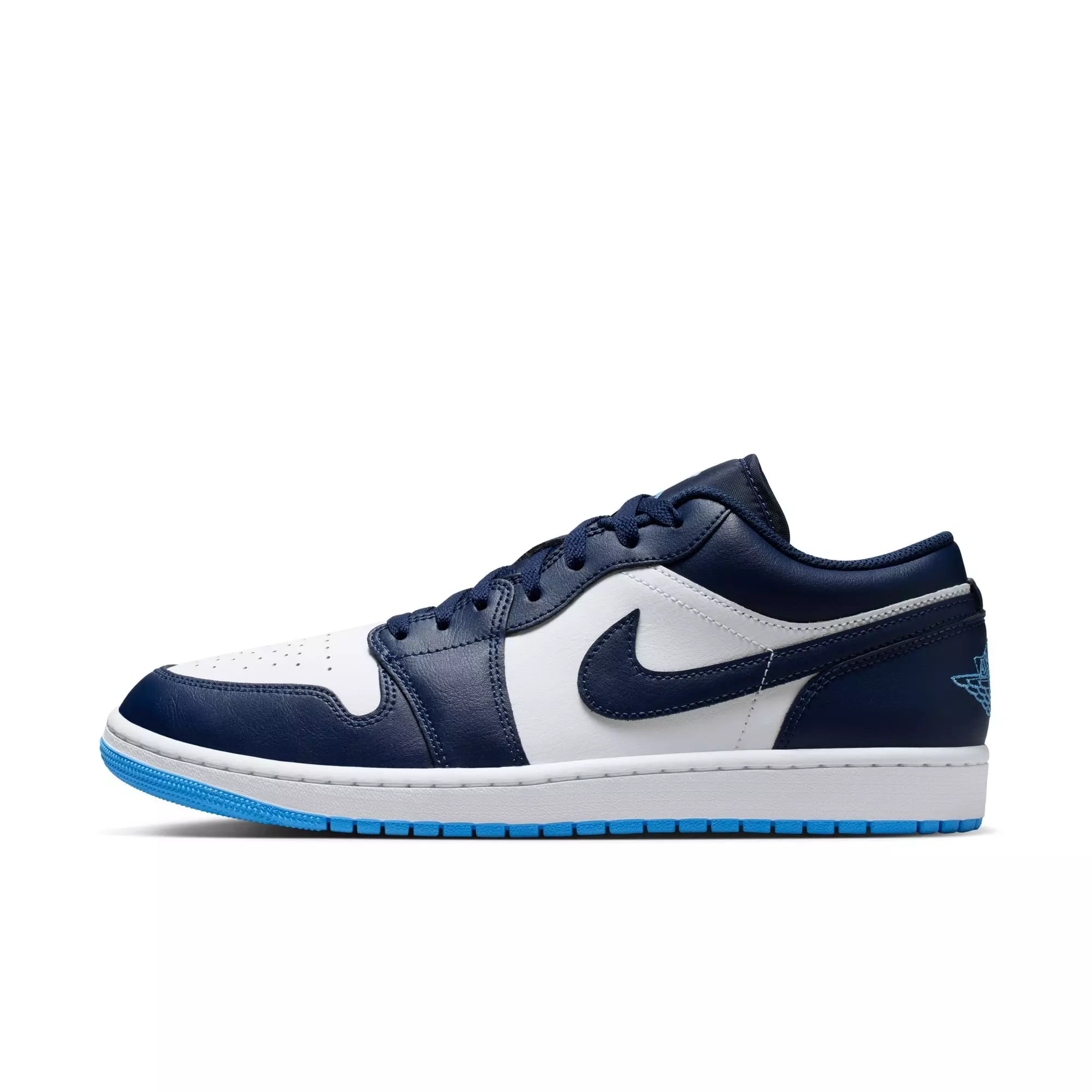 Jordan 1 Low "Midnght Navy/University Blue/White" Men's Shoe - NAVY/WHITE/LT BLUE