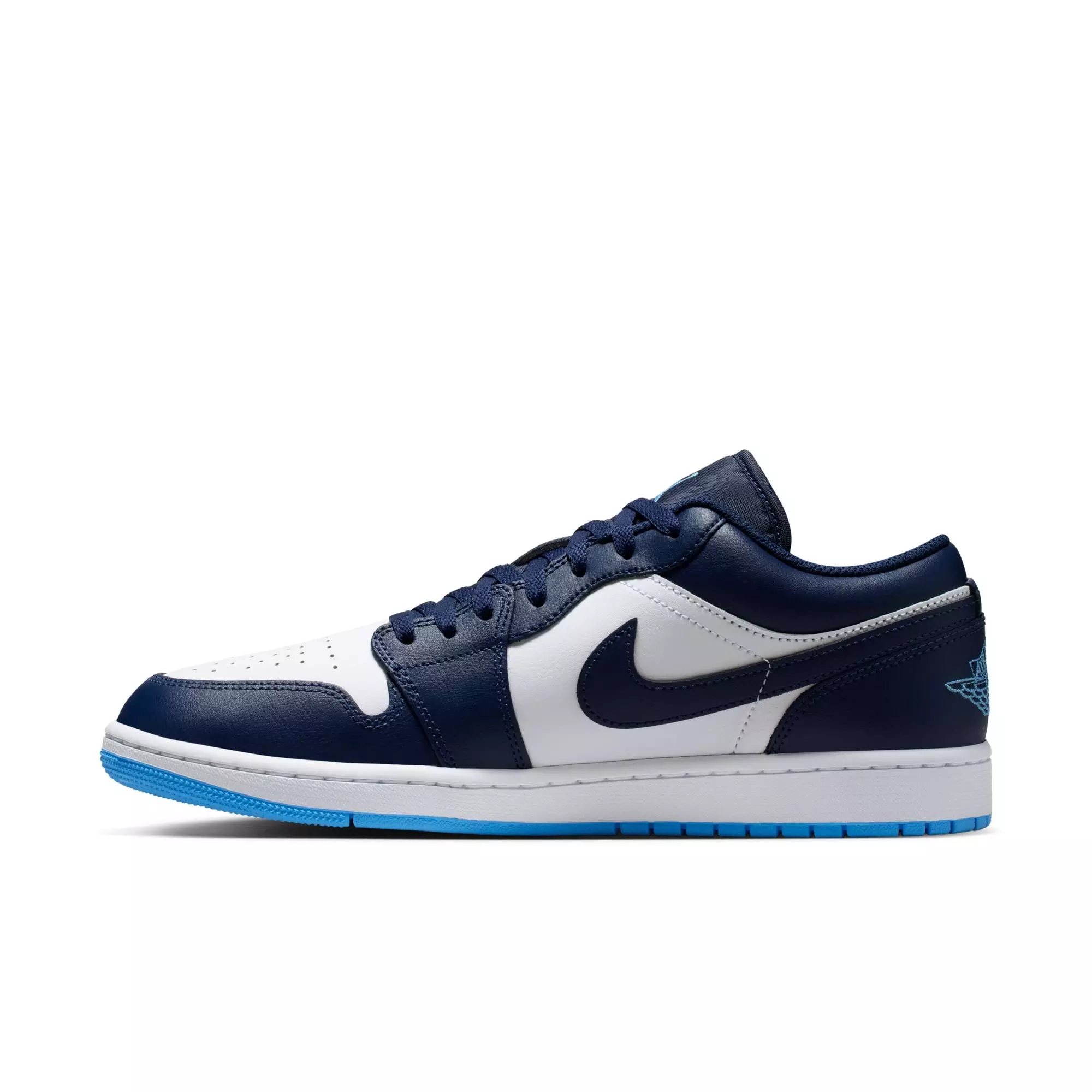 Jordan 1 Low "Midnght Navy/University Blue/White" Men's Shoe - NAVY/WHITE/LT BLUE