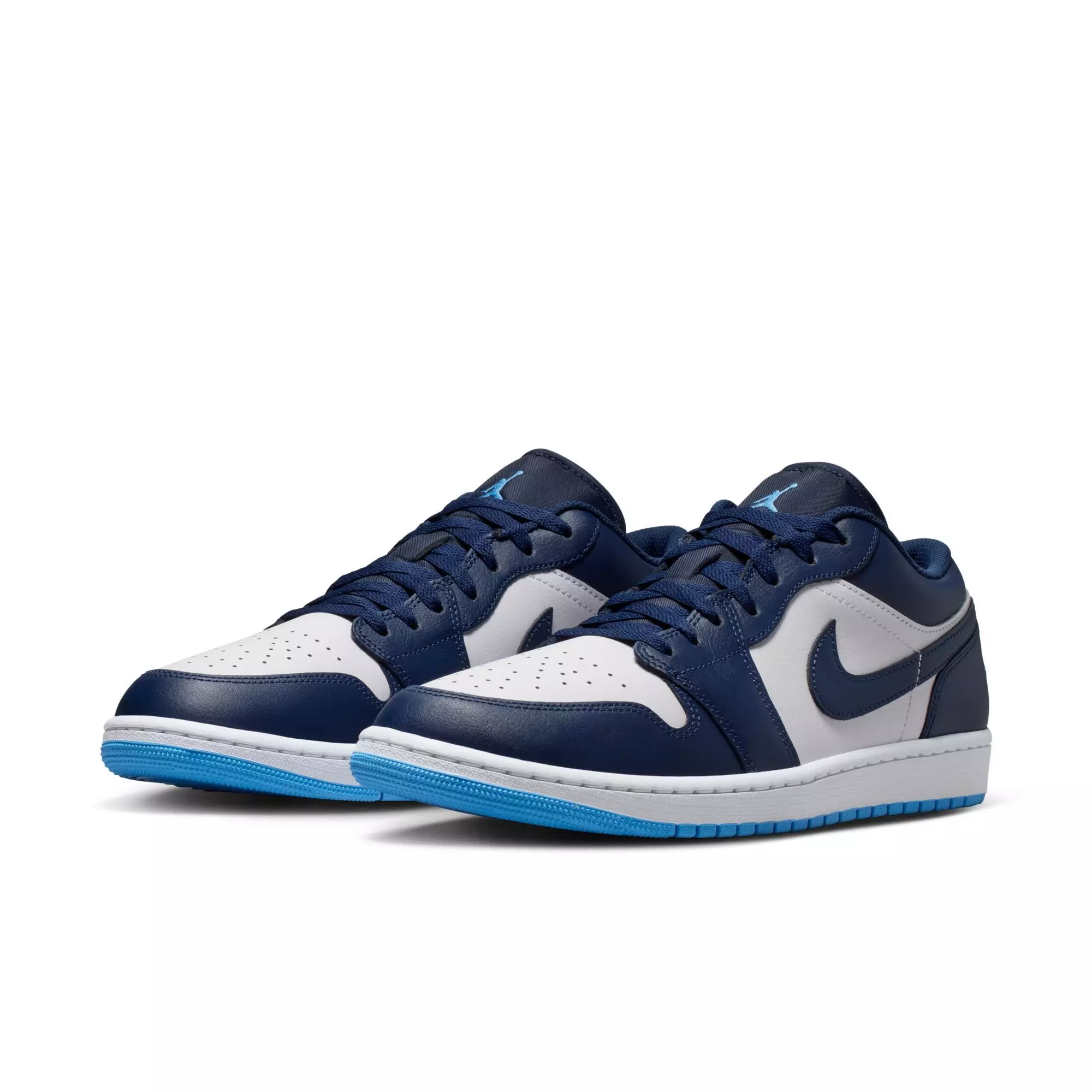 Jordan 1 Low "Midnght Navy/University Blue/White" Men's Shoe - NAVY/WHITE/LT BLUE