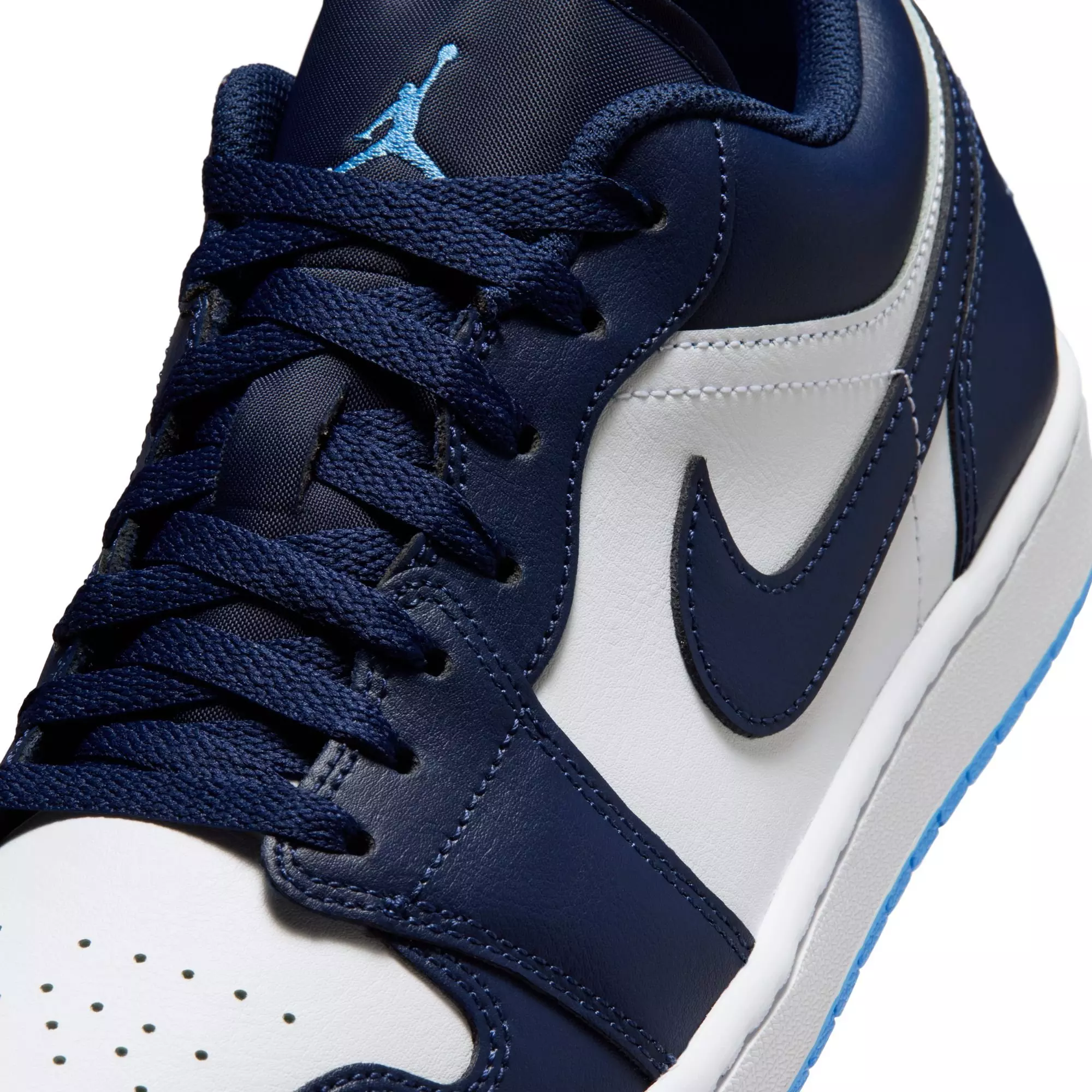 Jordan 1 Low "Midnght Navy/University Blue/White" Men's Shoe - NAVY/WHITE/LT BLUE