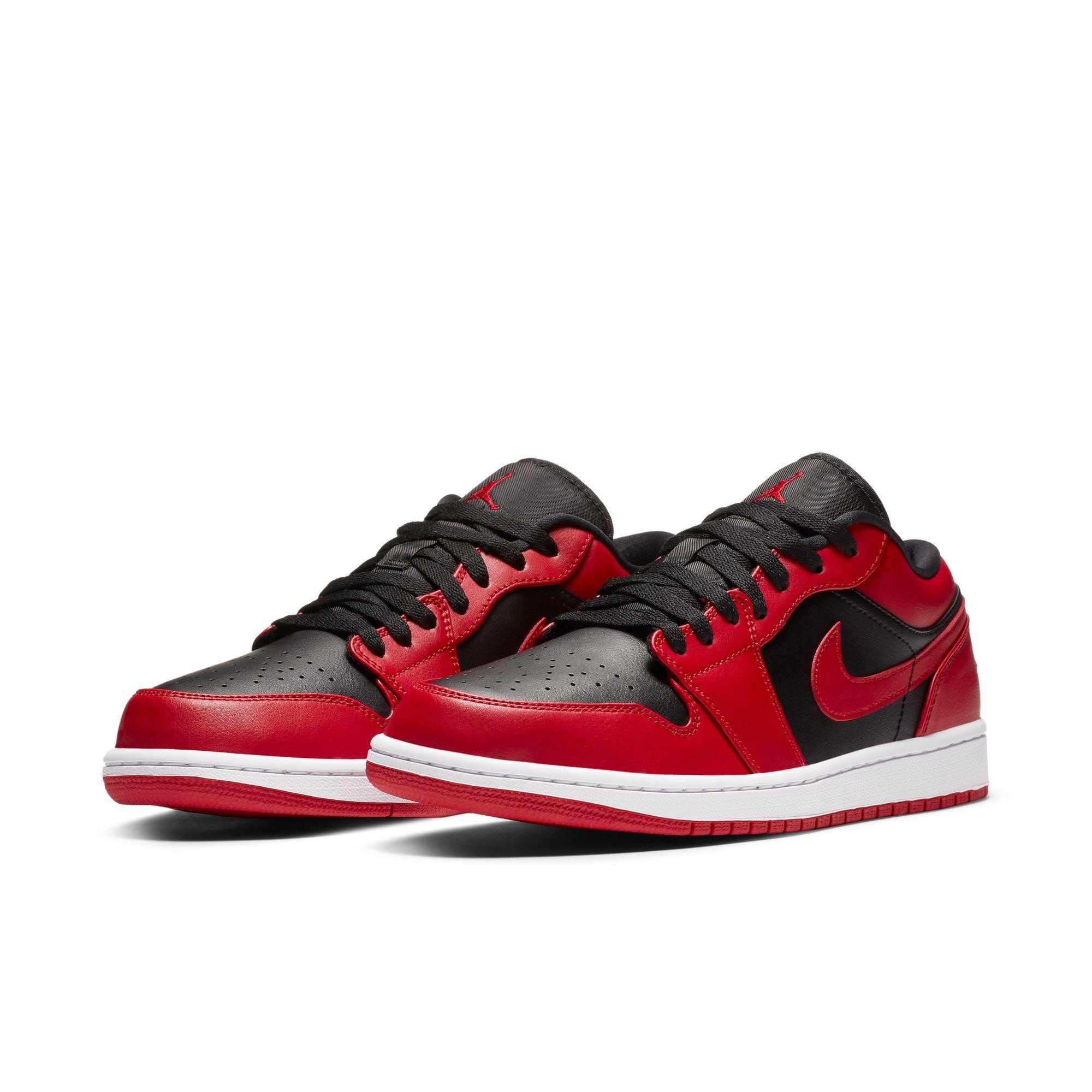 Jordan 1 Low "Gym Red/Black/White" Men's Shoe - RED/BLACK/WHITE Thumbnail View 5