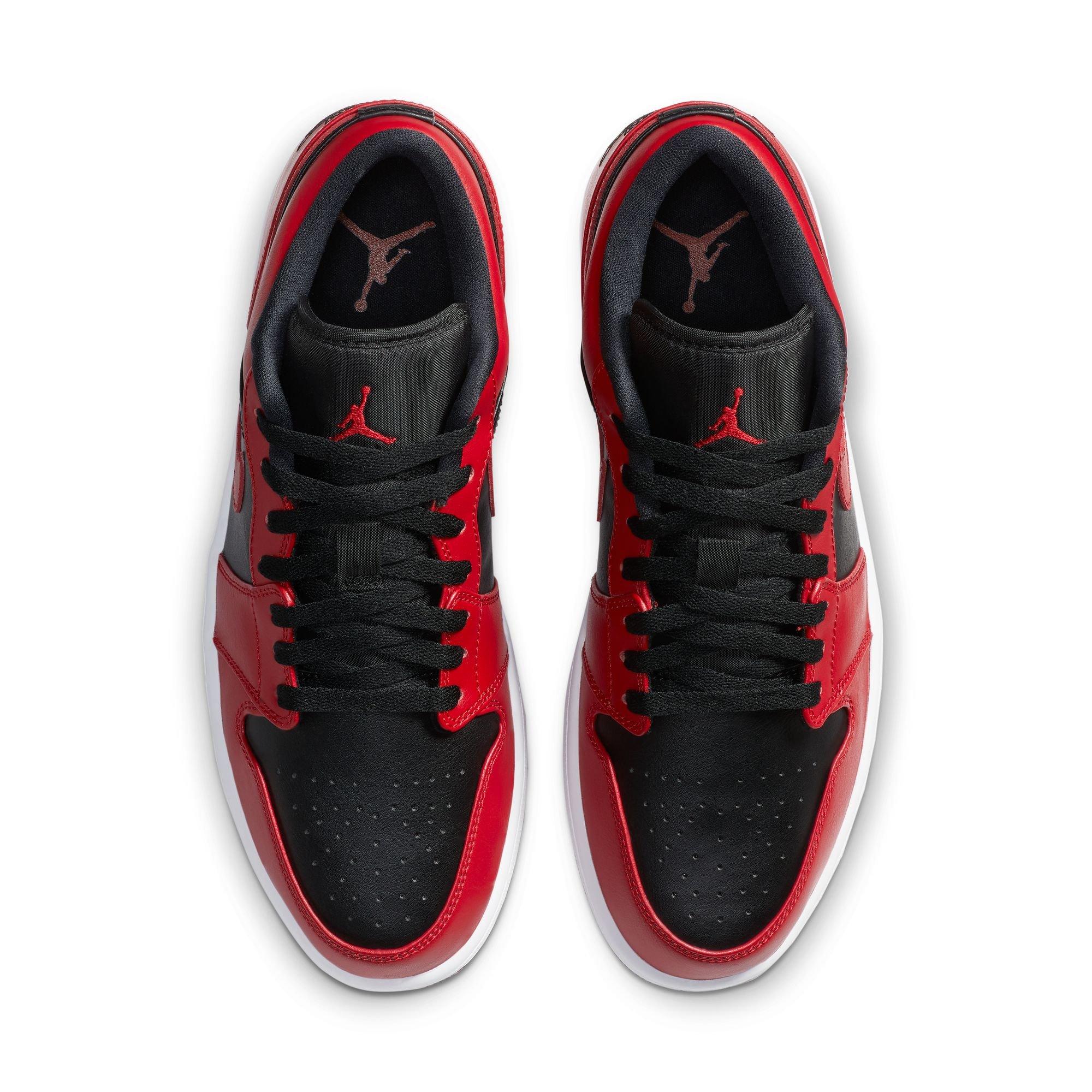 Jordan 1 Low "Gym Red/Black/White" Men's Shoe - RED/BLACK/WHITE Thumbnail View 6