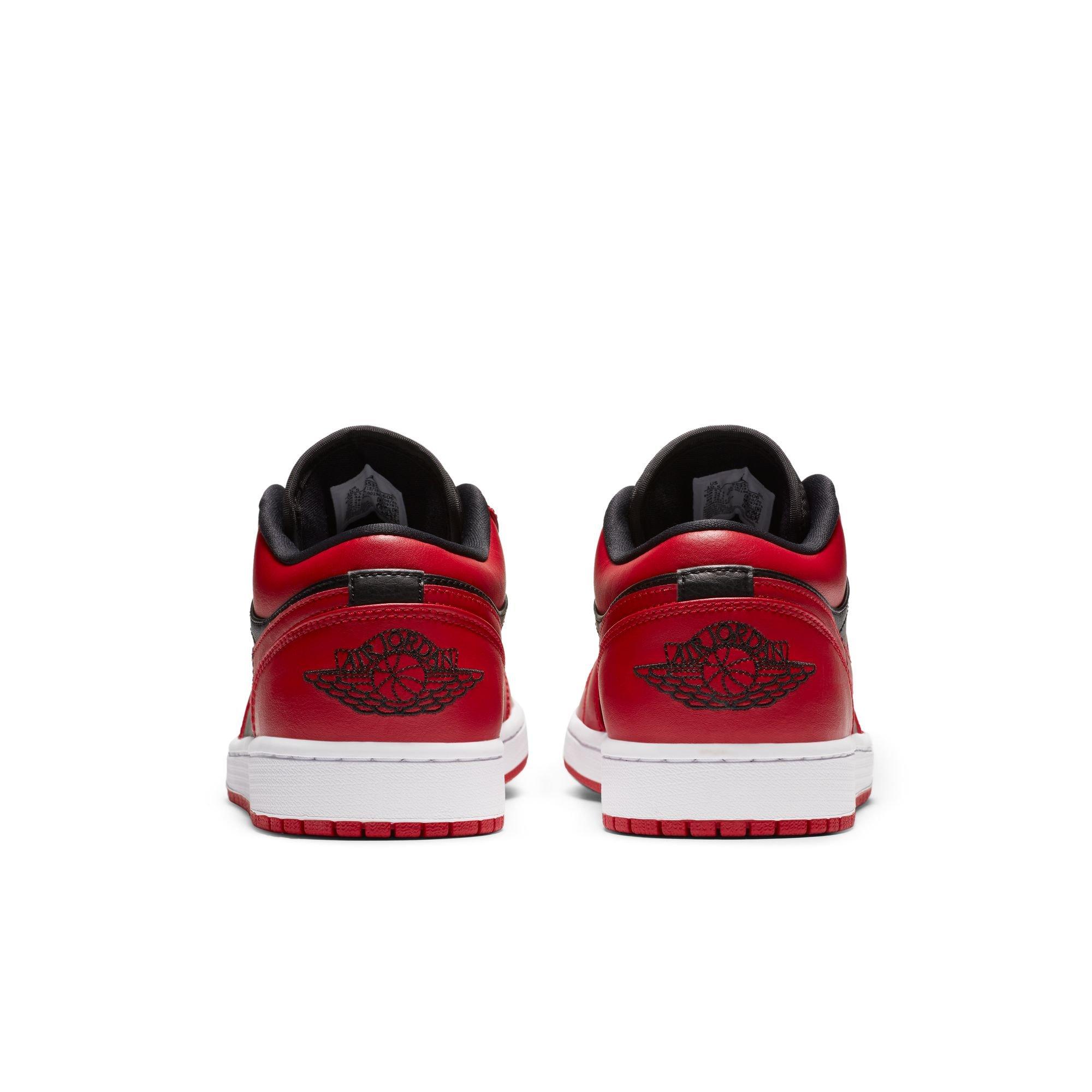 Jordan 1 Low "Gym Red/Black/White" Men's Shoe - RED/BLACK/WHITE Thumbnail View 7