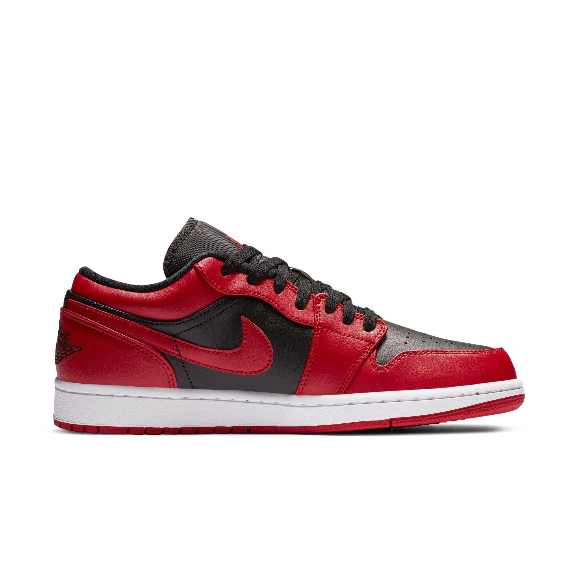 Jordan 1 Low "Gym Red/Black/White" Men's Shoe - RED/BLACK/WHITE Thumbnail View 2