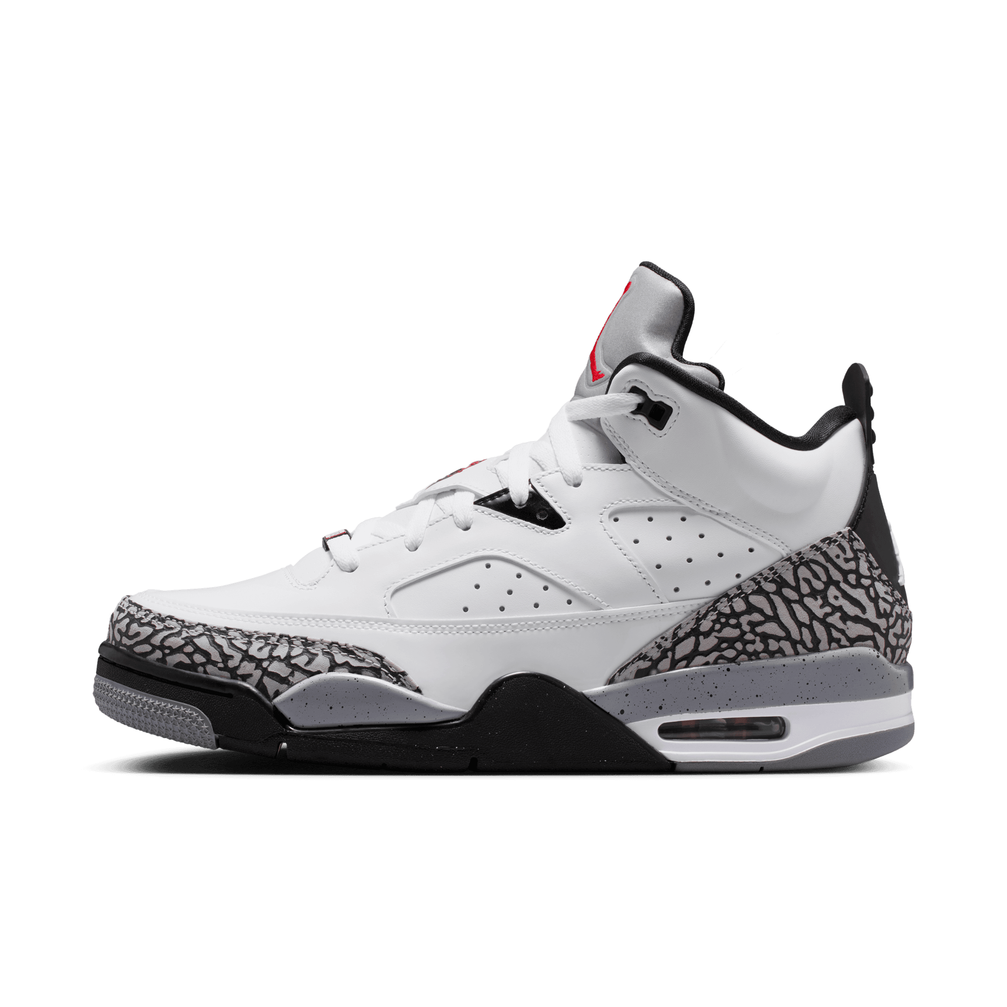 Jordan Son of Mars Low "White/Gym Red/Black/Cement Grey" Men's Shoe - WHITE/BLACK/GREY Thumbnail View 3