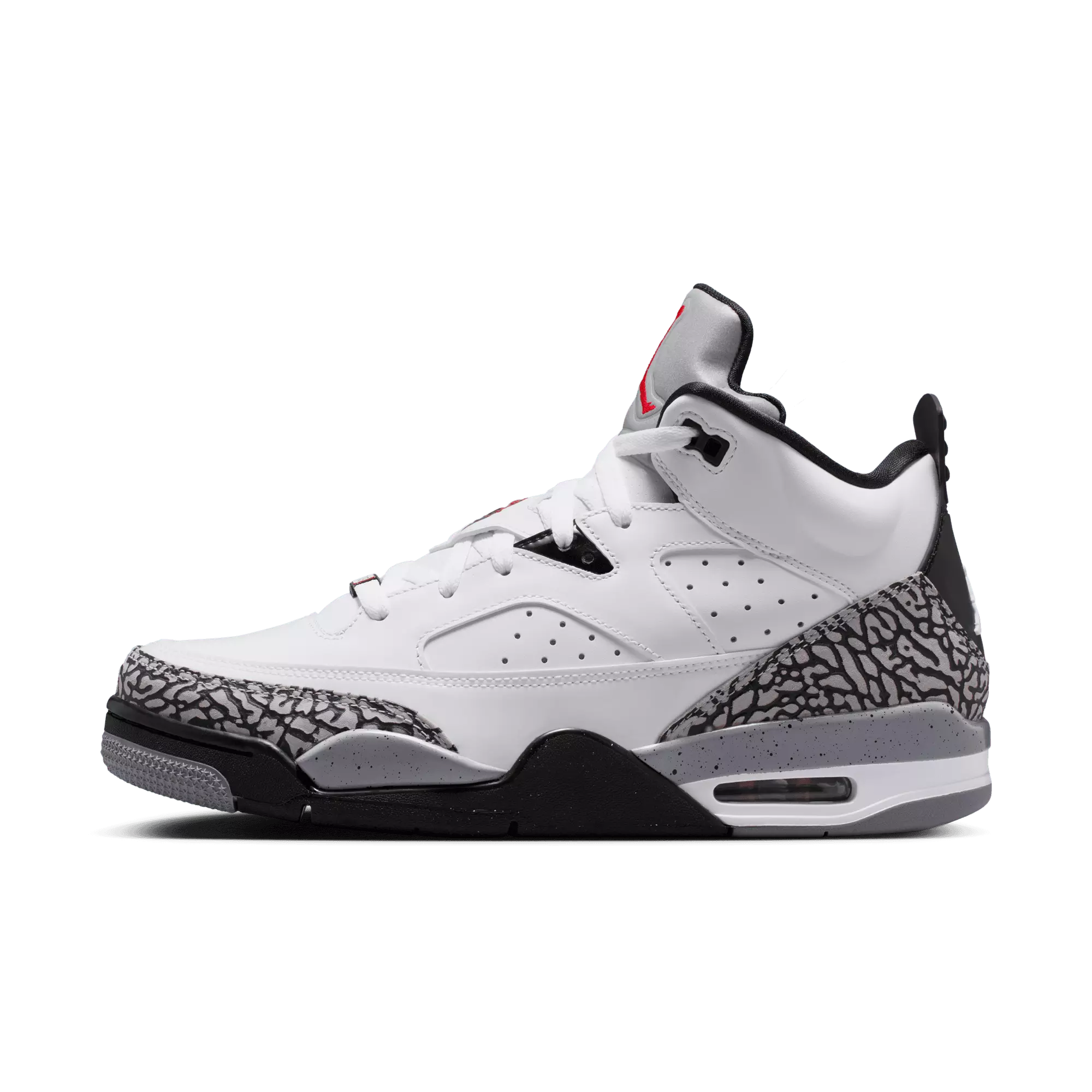 Jordan Son of Mars Low "White/Gym Red/Black/Cement Grey" Men's Shoe - WHITE/BLACK/GREY
