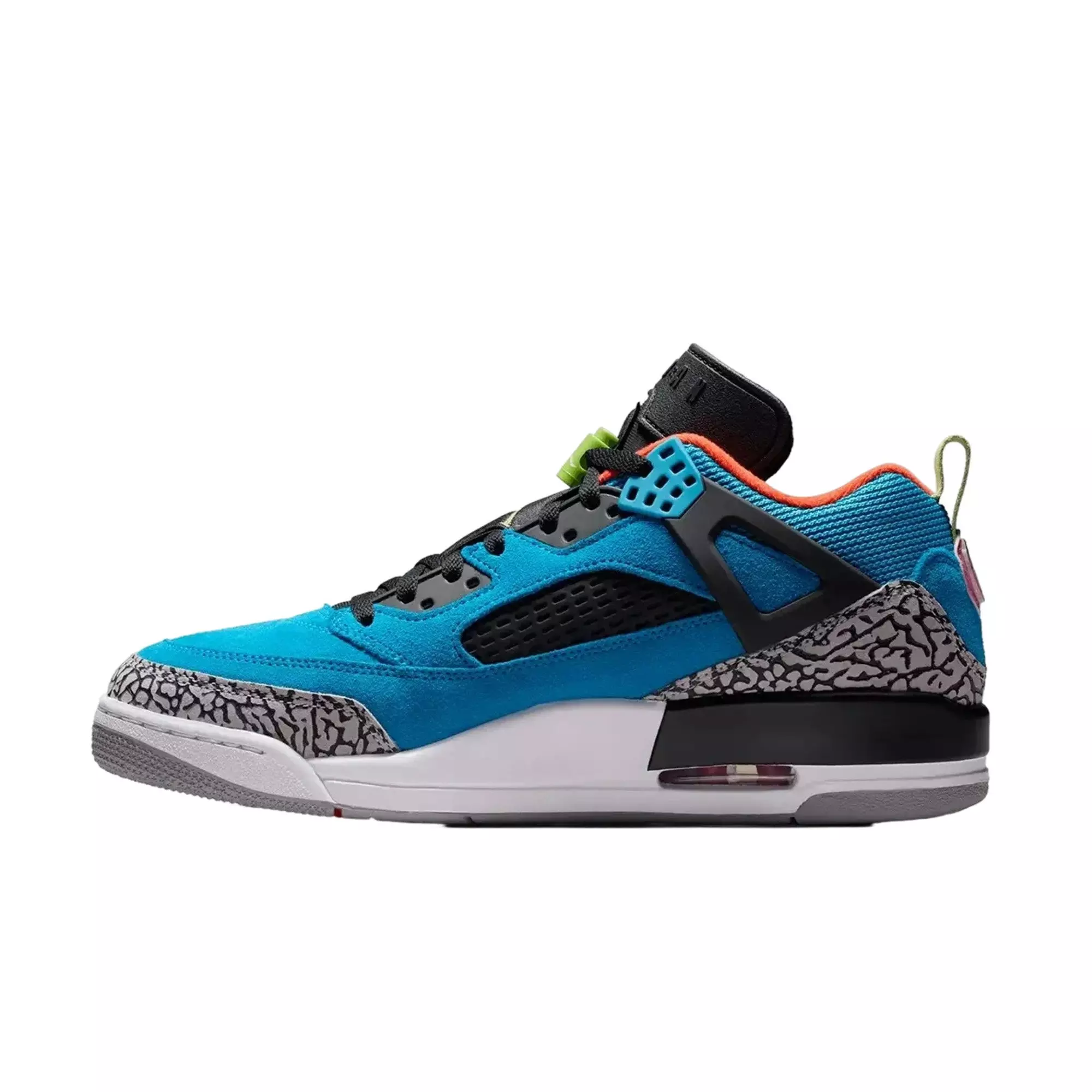 Jordan Spizike Low "Neo Turquoise/Light Crimson/Cosmic Fuchsia/Vivid Green" Men's Shoe - TURQ/BLACK