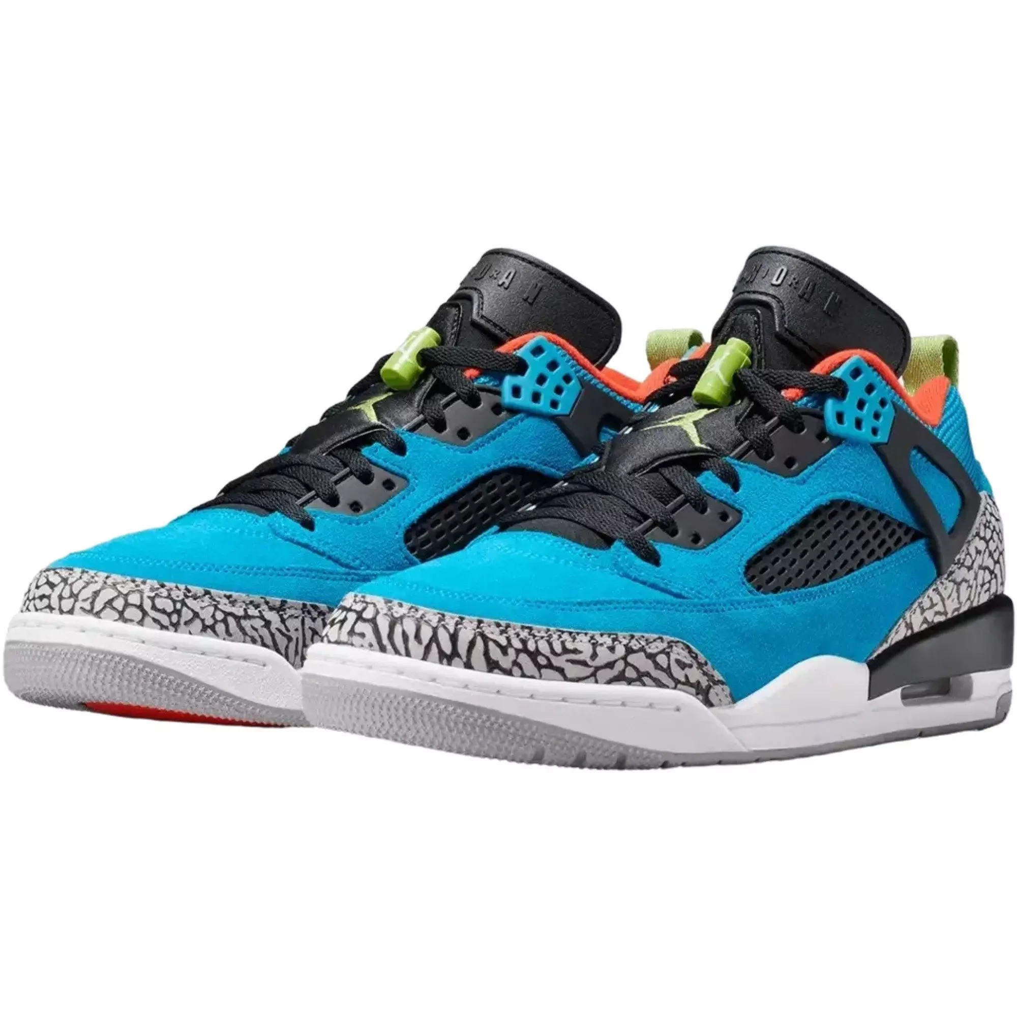Jordan Spizike Low "Neo Turquoise/Light Crimson/Cosmic Fuchsia/Vivid Green" Men's Shoe - TURQ/BLACK