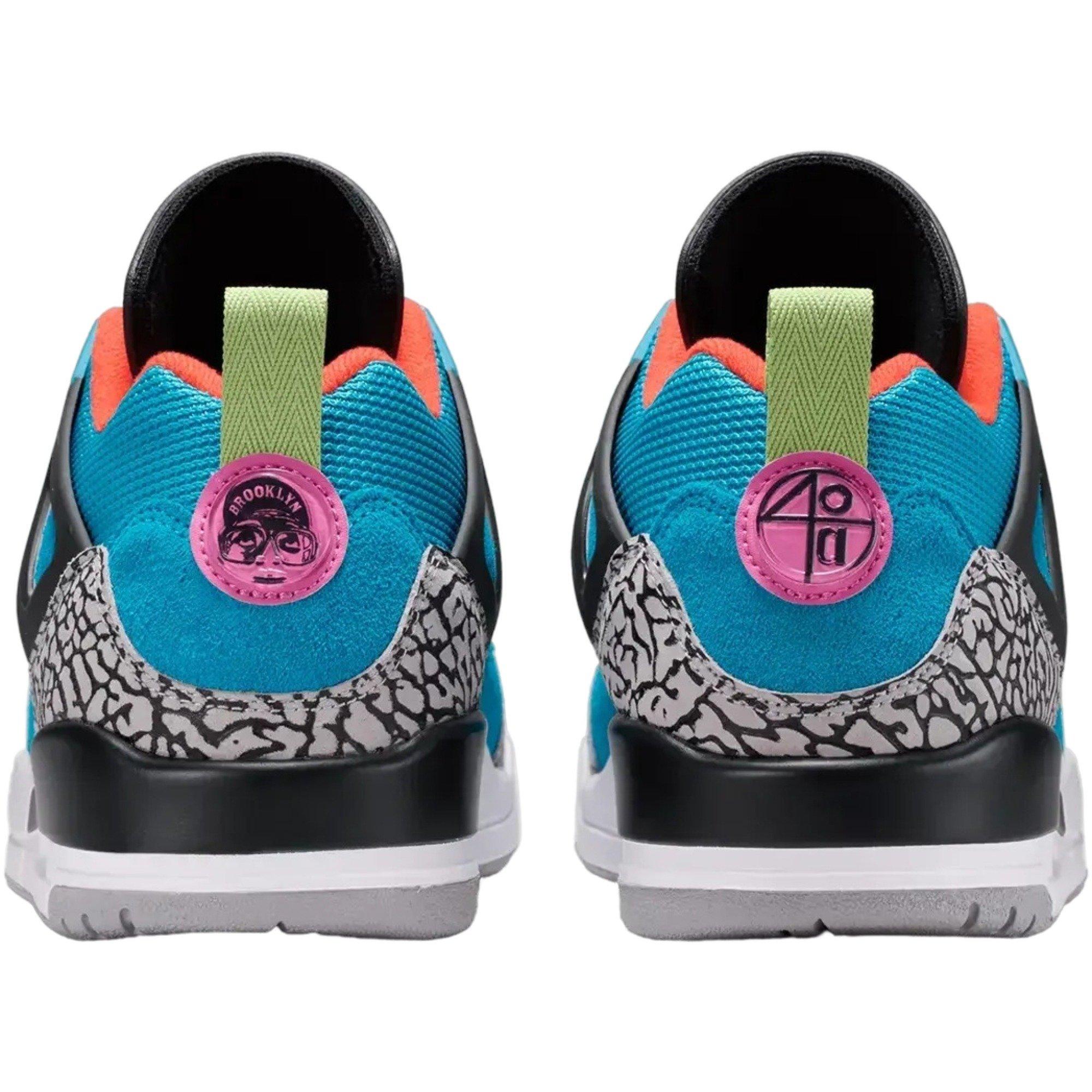 Jordan Spizike Low "Neo Turquoise/Light Crimson/Cosmic Fuchsia/Vivid Green" Men's Shoe - TURQ/BLACK Thumbnail View 5