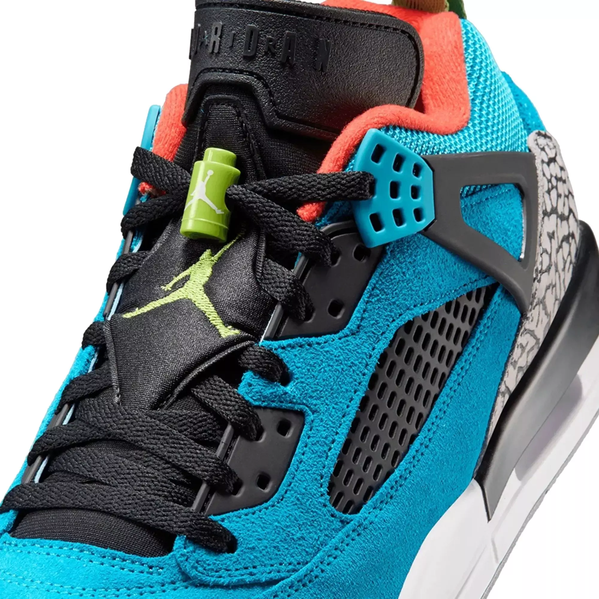 Jordan Spizike Low "Neo Turquoise/Light Crimson/Cosmic Fuchsia/Vivid Green" Men's Shoe - TURQ/BLACK