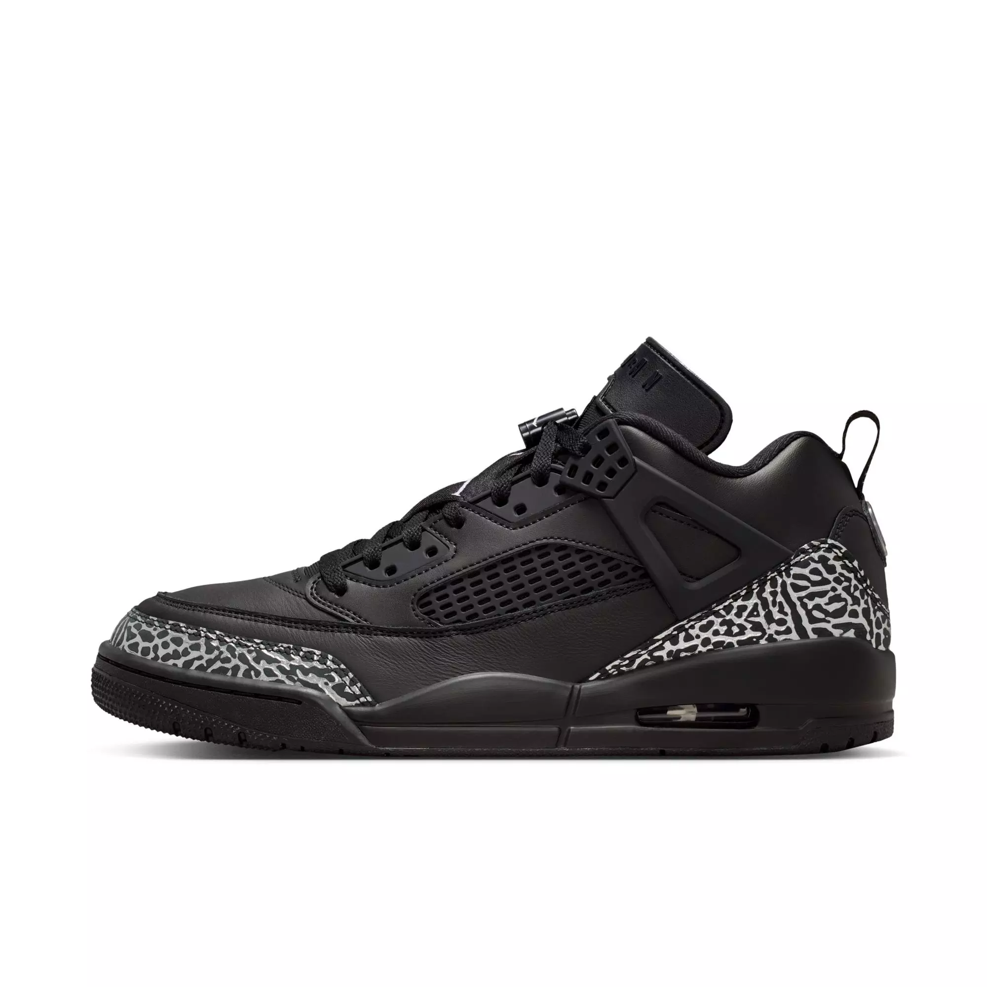 Jordan Spizike Low "Black/Metallic Silver" Men's Shoe - BLACK/SILVER/BLACK