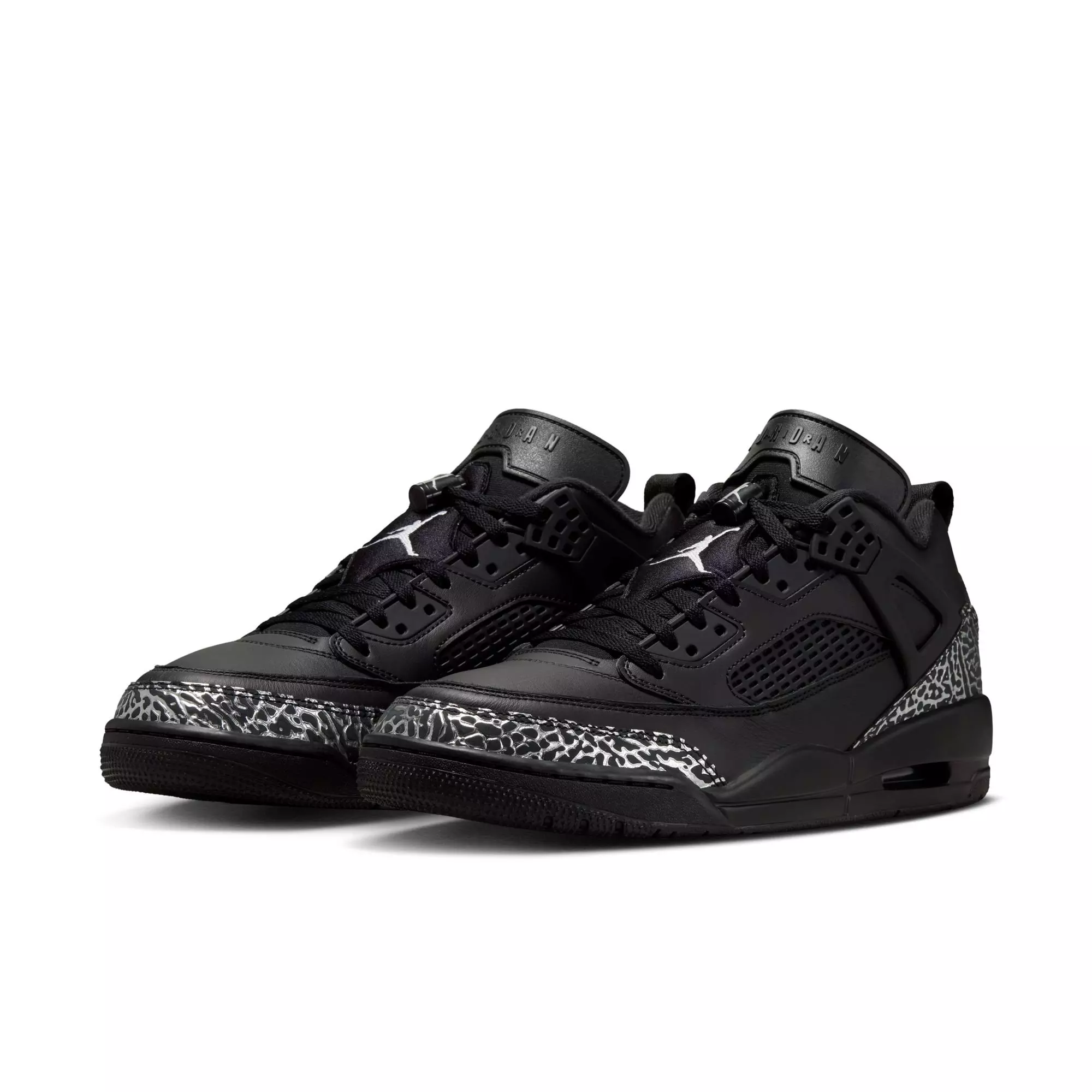 Jordan Spizike Low "Black/Metallic Silver" Men's Shoe - BLACK/SILVER/BLACK