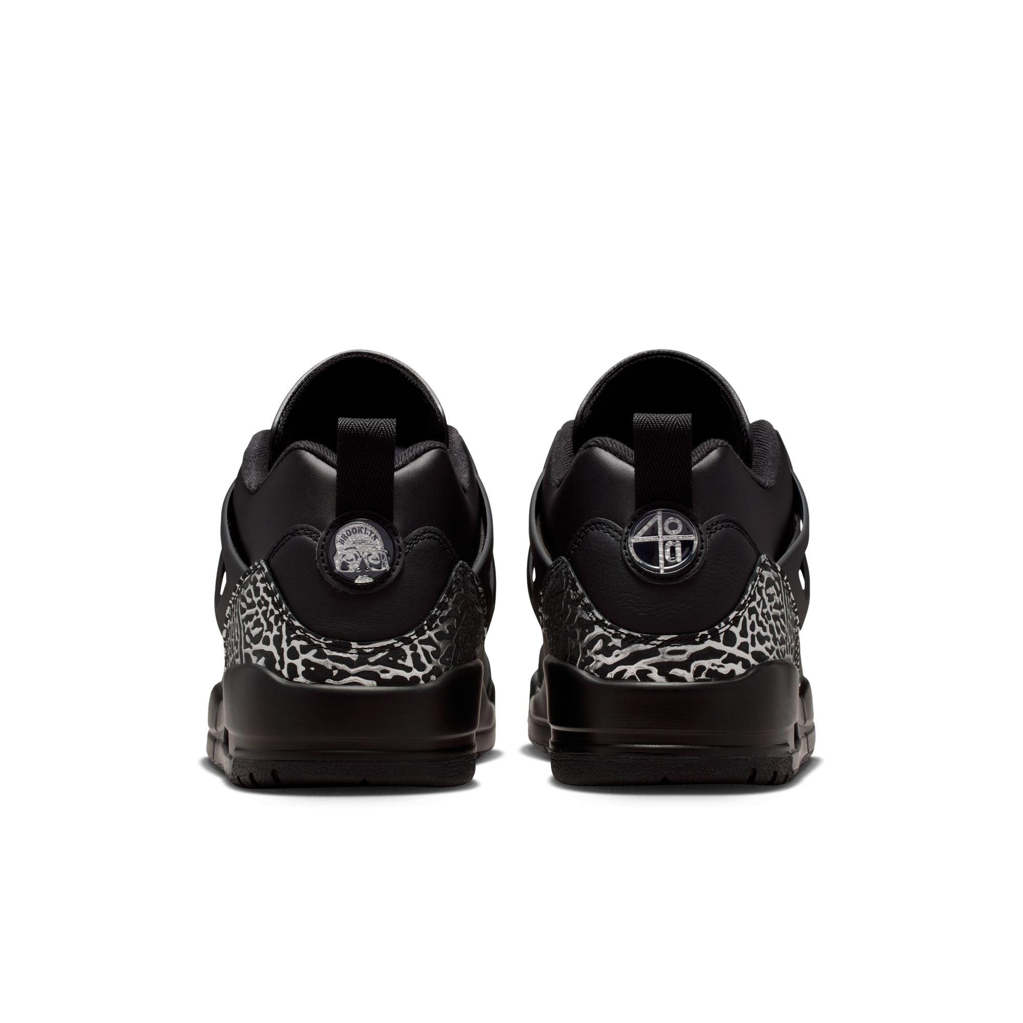 Jordan Spizike Low "Black/Metallic Silver" Men's Shoe - BLACK/SILVER/BLACK Thumbnail View 7