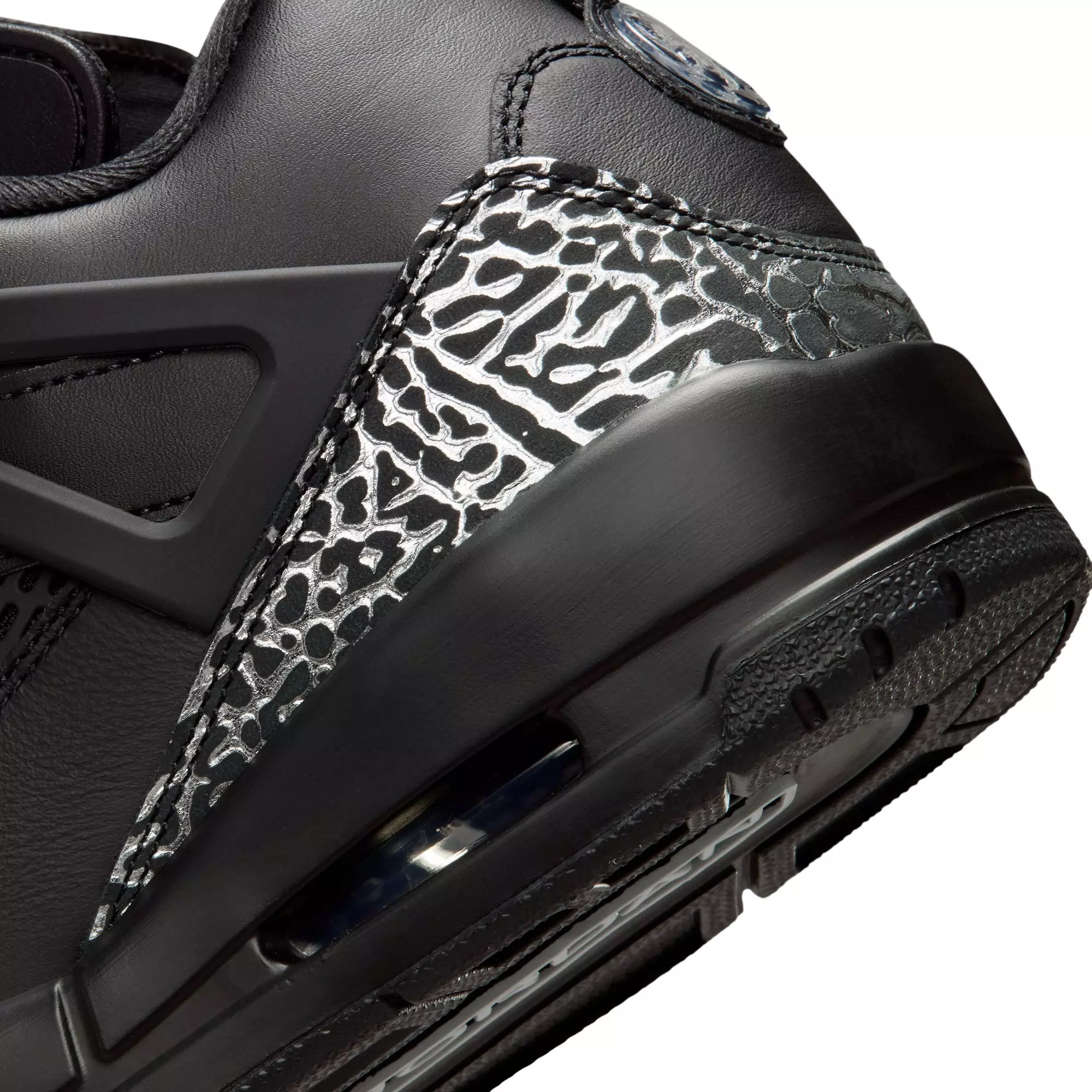 Jordan Spizike Low "Black/Metallic Silver" Men's Shoe - BLACK/SILVER/BLACK