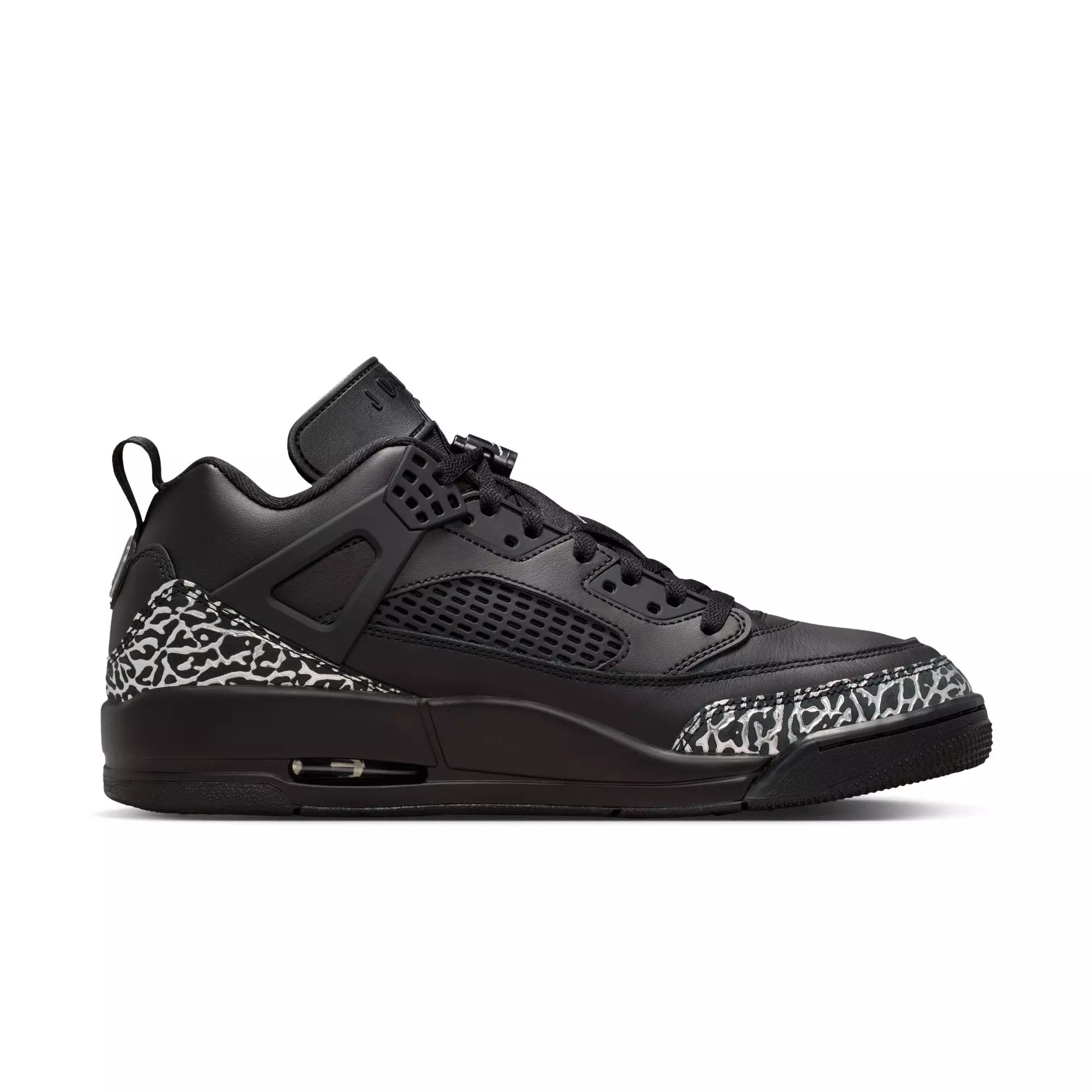 Jordan Spizike Low "Black/Metallic Silver" Men's Shoe - BLACK/SILVER/BLACK