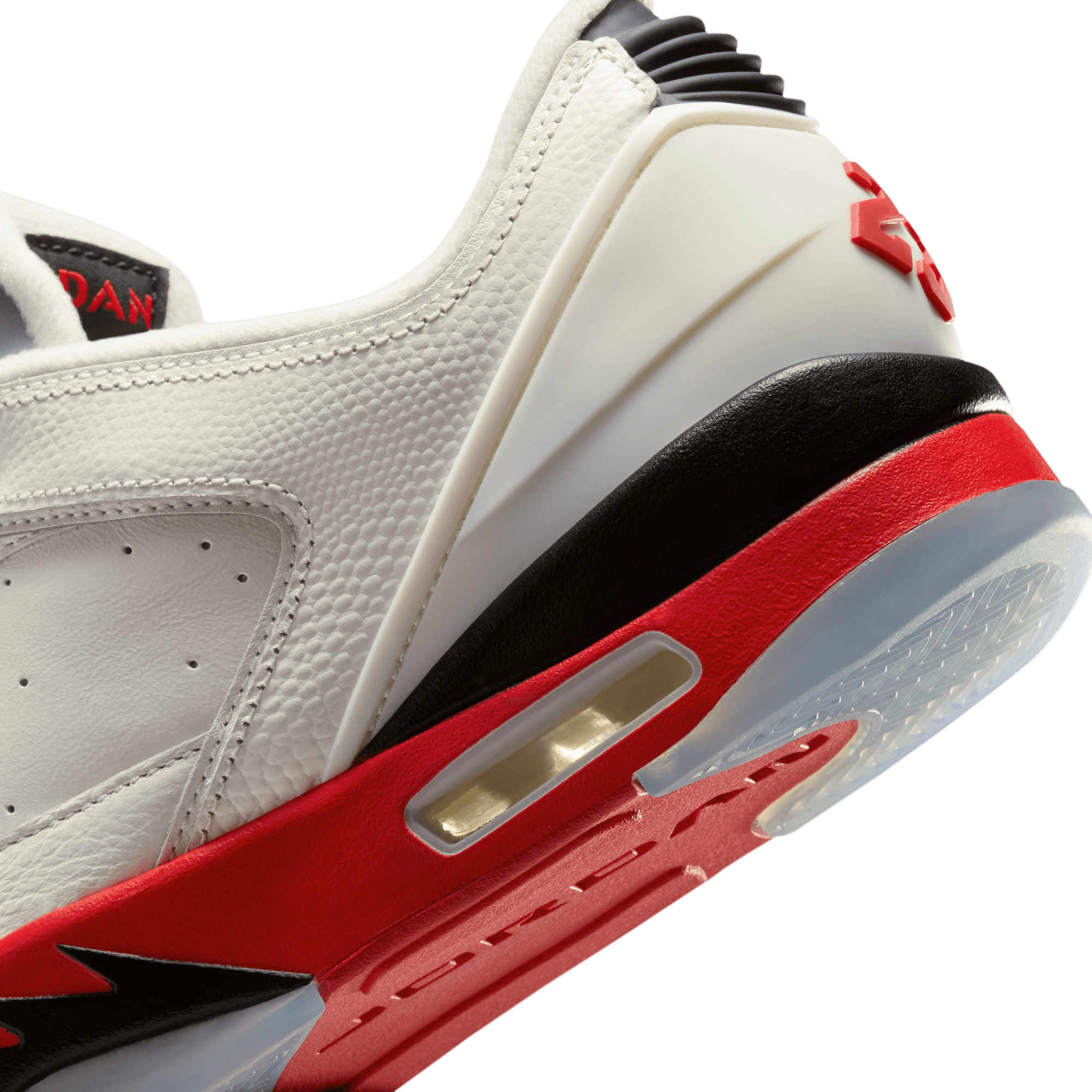 Jordan Sixty Plus Low "Sail/Fire Red/Black/Reflect Silver" Men's Shoe - SAIL Thumbnail View 11