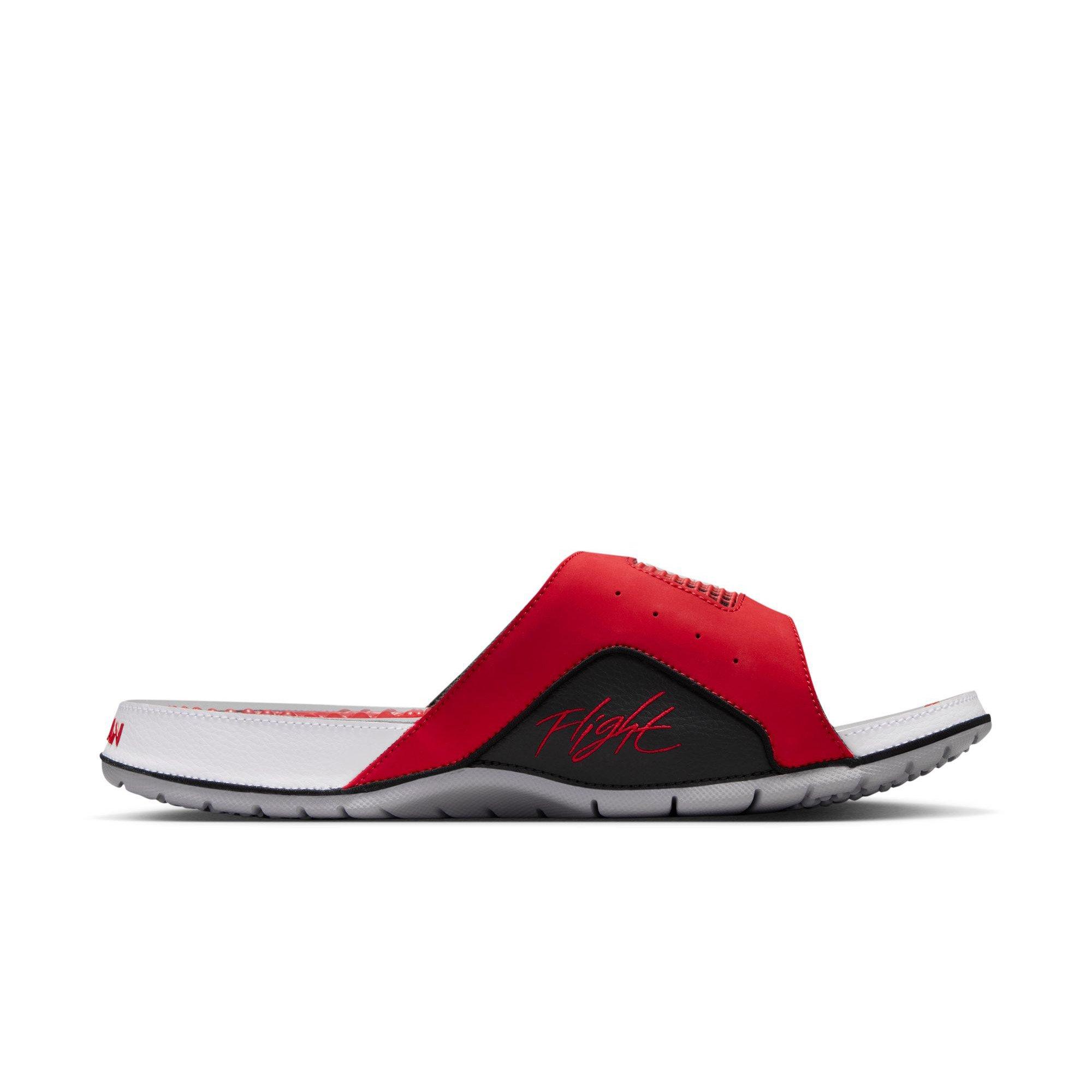 Jordan Hydro 4 Retro "Fire Red/White/Cement Grey" Men's Slide - RED/WHITE/BLACK Thumbnail View 2