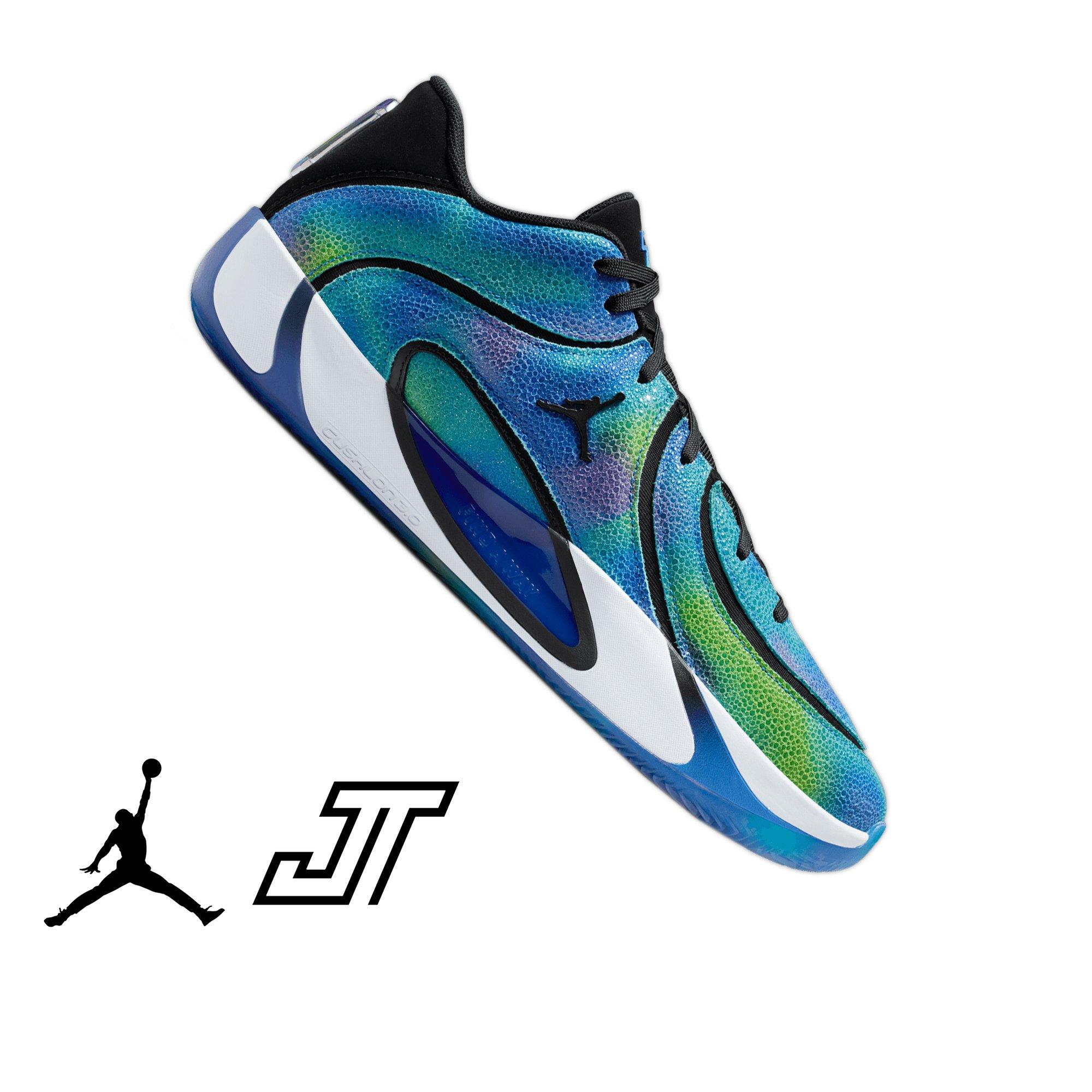 Jordan Tatum 4 "Smooth Soul Vol.2" Men's Basketball Shoe - RED PLUM/BLACK/HYPER ROYAL/'YELLOW STRIKE Thumbnail View 1