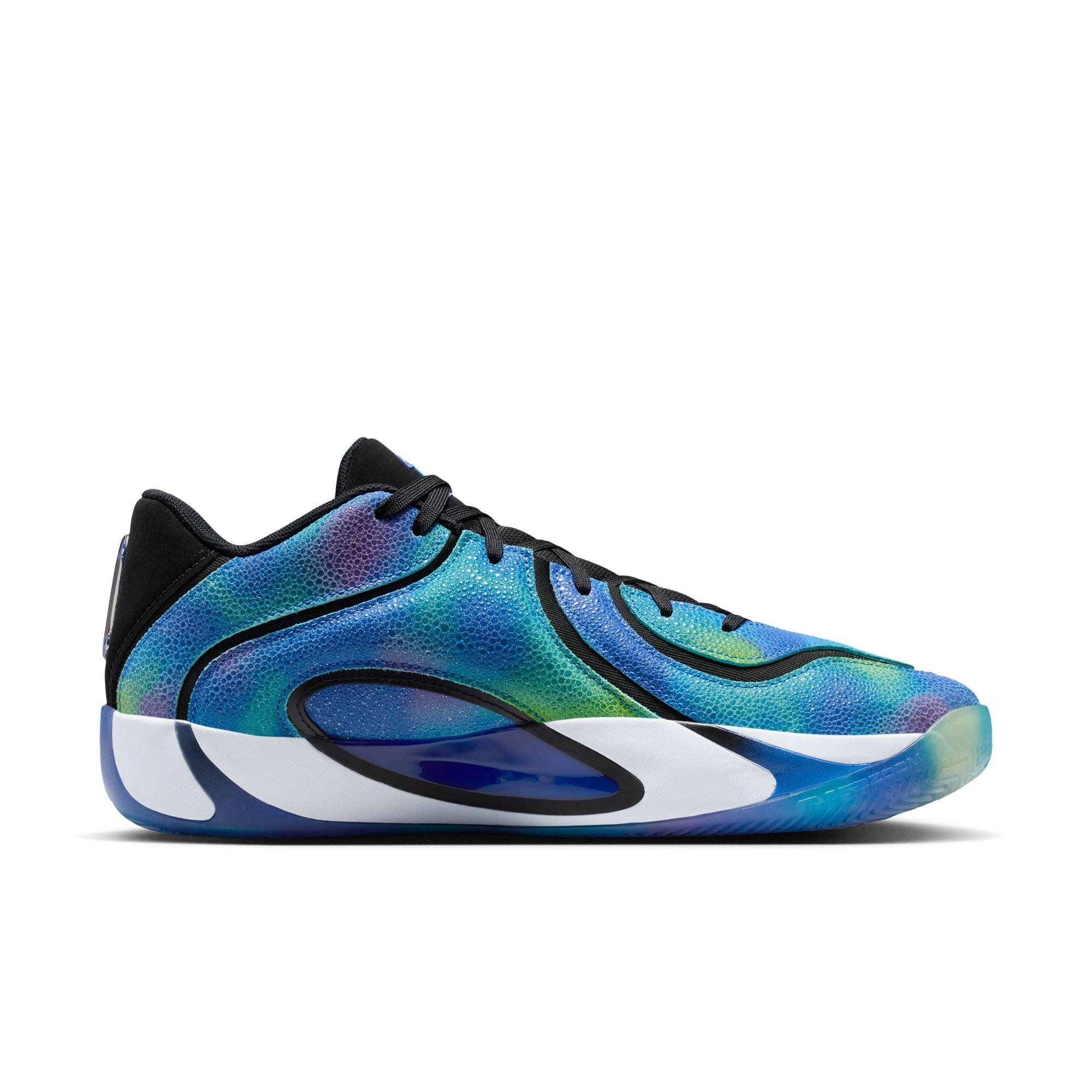 Jordan Tatum 4 "Smooth Soul Vol.2" Men's Basketball Shoe - RED PLUM/BLACK/HYPER ROYAL/'YELLOW STRIKE Thumbnail View 3