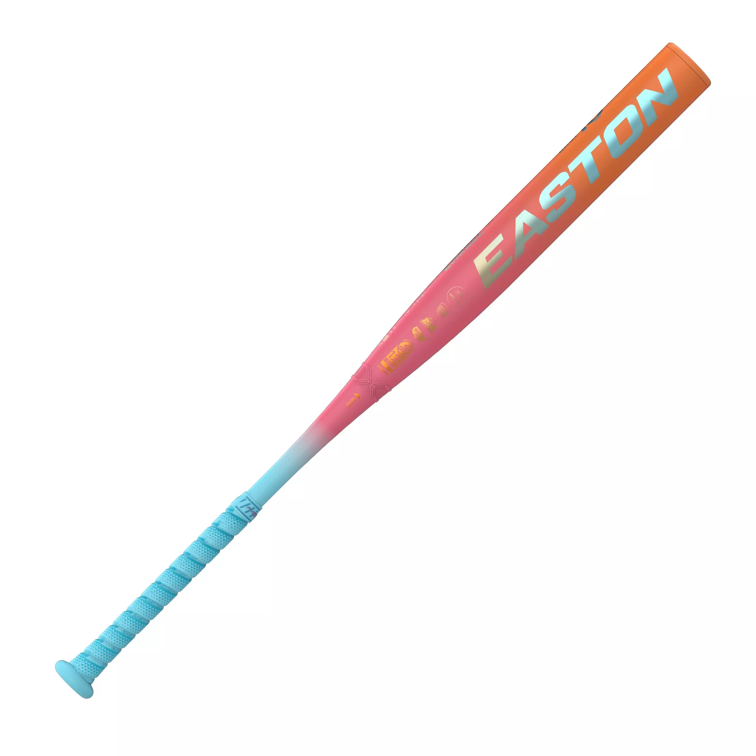 Easton Ghost OG Rainbow Sherbet Fastpitch Softball Bat (-10) 2026 - PINK/LT BLUE/GREY