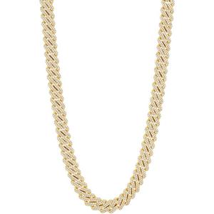 King Ice 12mm Iced Diamond Cut Miami Cuban Link Chain-Gold