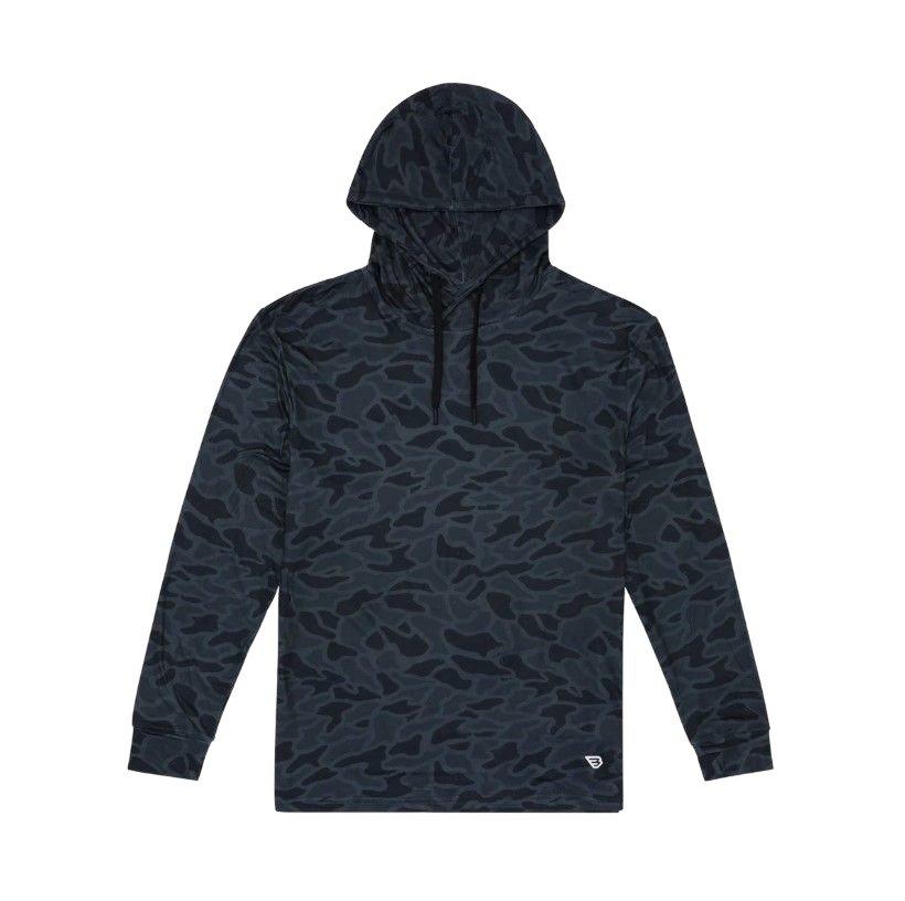 Burlebo Men's Performance Hoodie - Black Camo - BLACK Thumbnail View 3