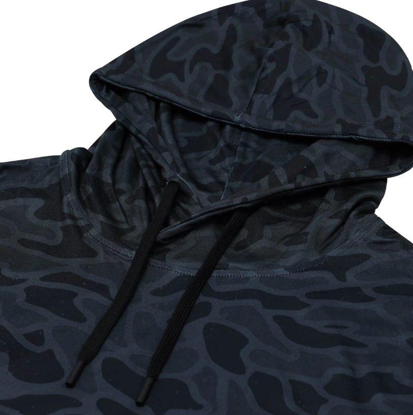 Burlebo Men's Performance Hoodie - Black Camo - BLACK Thumbnail View 4