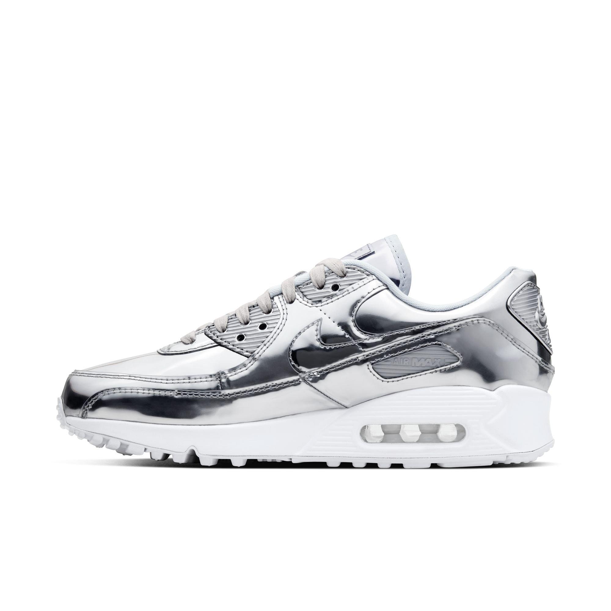 Nike Air Max 90 SP "Chrome/Pure Platinum/White" Women's Shoe - SILVER Thumbnail View 4