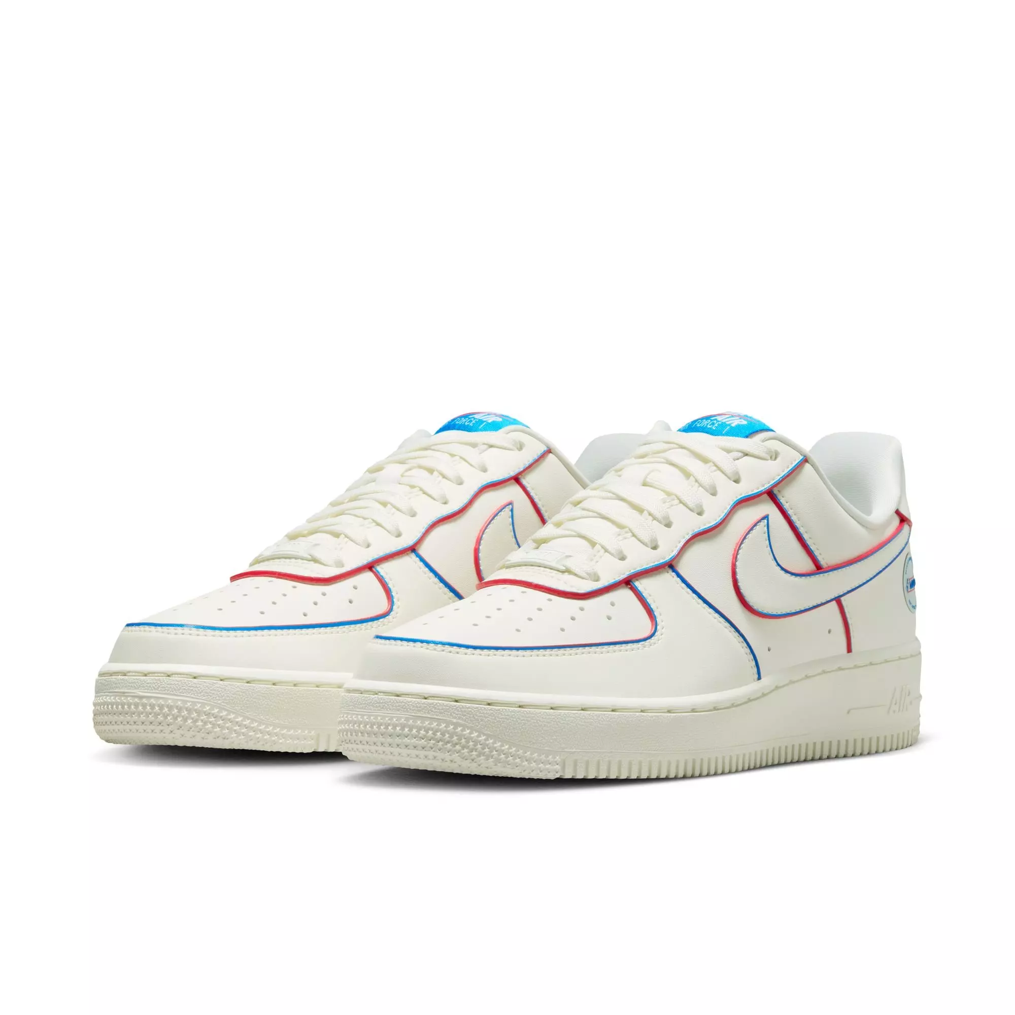 Nike Air Force 1 '07 WNBA "Sail/Multi-Color/Action Red" Women's Shoe - SAIL
