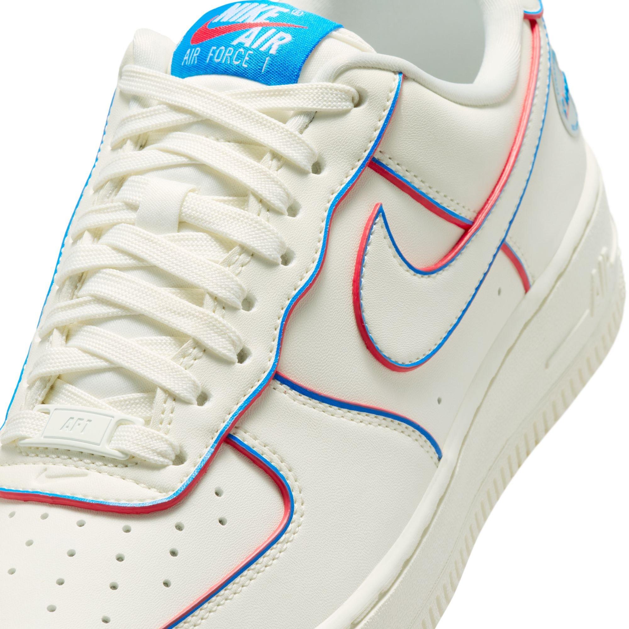 Nike Air Force 1 '07 WNBA "Sail/Multi-Color/Action Red" Women's Shoe - SAIL Thumbnail View 4